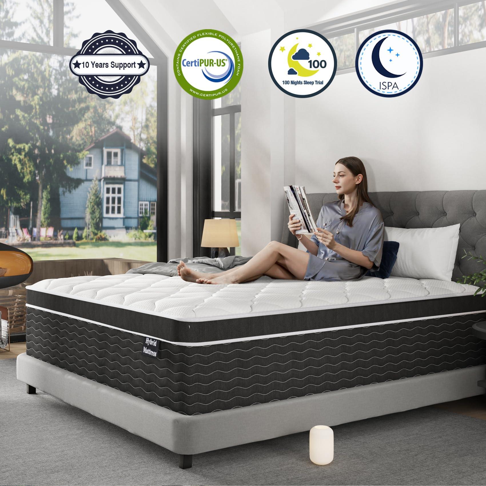 Ruoysun 14 Inch King Size Mattress in a Box, Cooling& Breathable Firm Mattress with Gel Memory Foam and Pocket Springs for King Size Bed, Motion Isolation, 100 Night Sleep Trial, CertiPUR-US Certified - Image 5