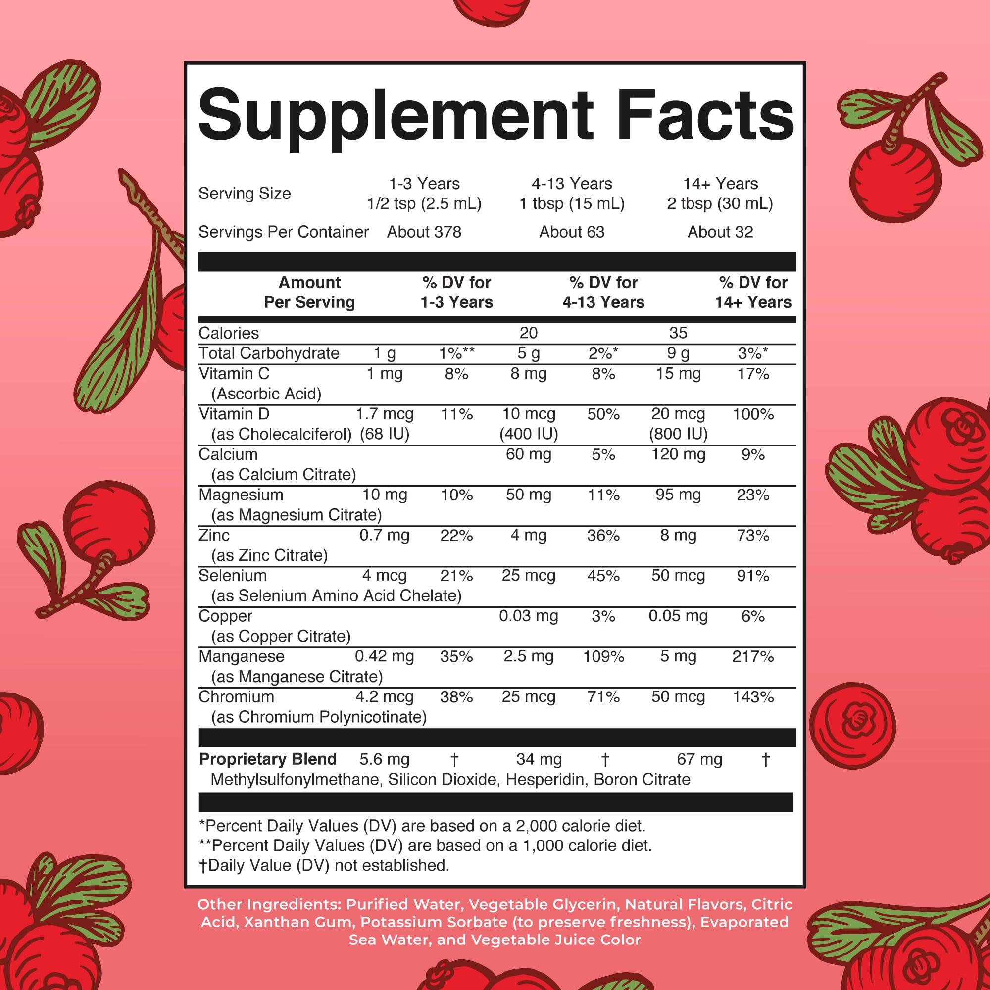 MaryRuth's Liquid Morning Multivitamin (Fruit Punch) & Liquid Nighttime Multimineral (Cranberry) | Clean Label Project Verified® | Vegan Vitamins for Energy, Bedtime, & Overall Health - Image 3