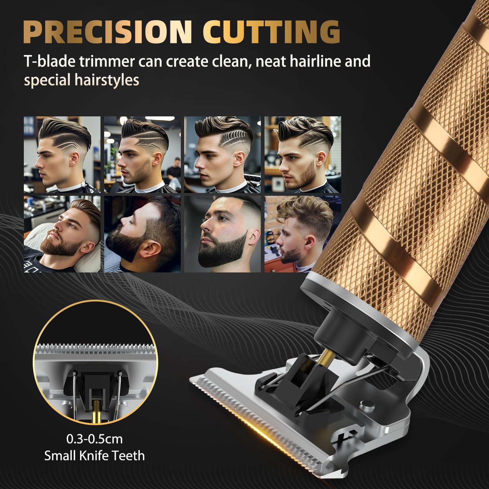 Ufree Hair Trimmer & Beard Trimmer for Men Professional, Electric Razor Shavers for Men, T Blade Precision Edgers Liners, Barber Clippers for Hair Cutting Mustache Facial, Mens Gifts - Image 5