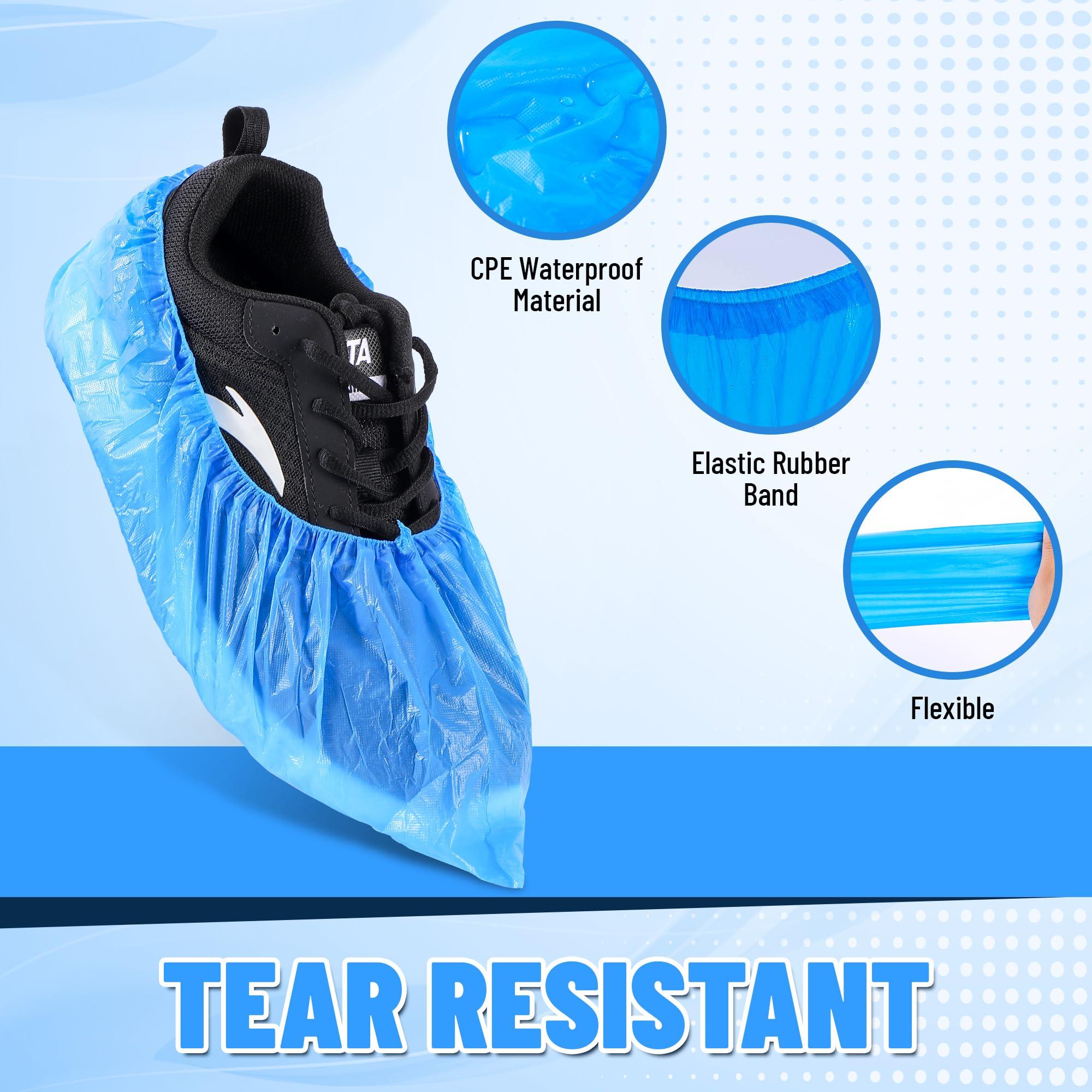 UML Brand Shoe Covers Disposable - 100 Pack - Booties for Shoes Covers - Indoor Waterproof Shoe Booties Disposable Non Slip - Fits Up To Size 11 US Men and 13 US Women - Image 3
