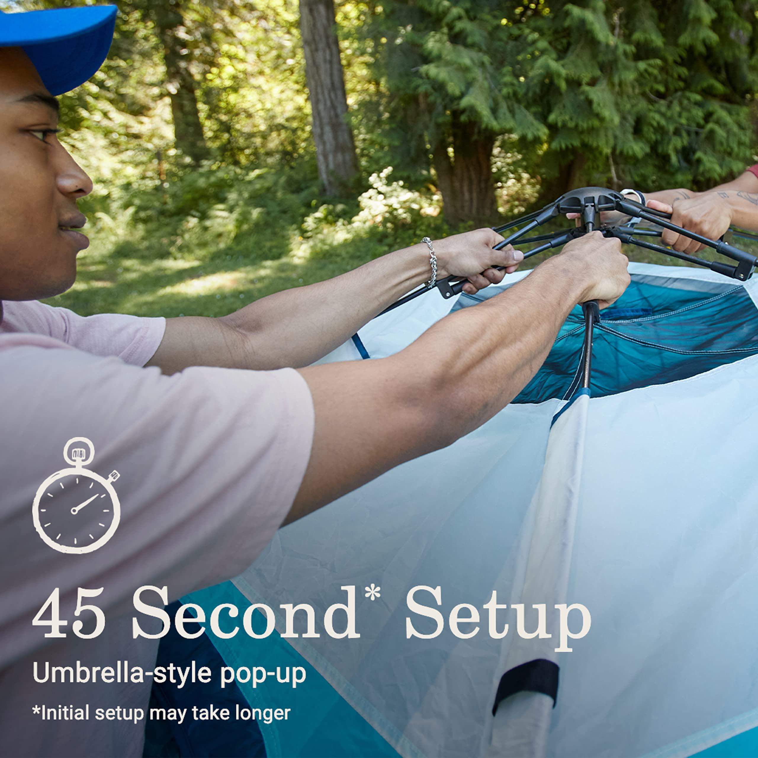 Coleman Camp Burst 4-Person Camping Tent, Umbrella-Style Pop-Up Tent with 45s Easy Setup, Dark Room Option Available, Tub Floor and Taped Seams Keep You Dry, 360° Views - Image 2