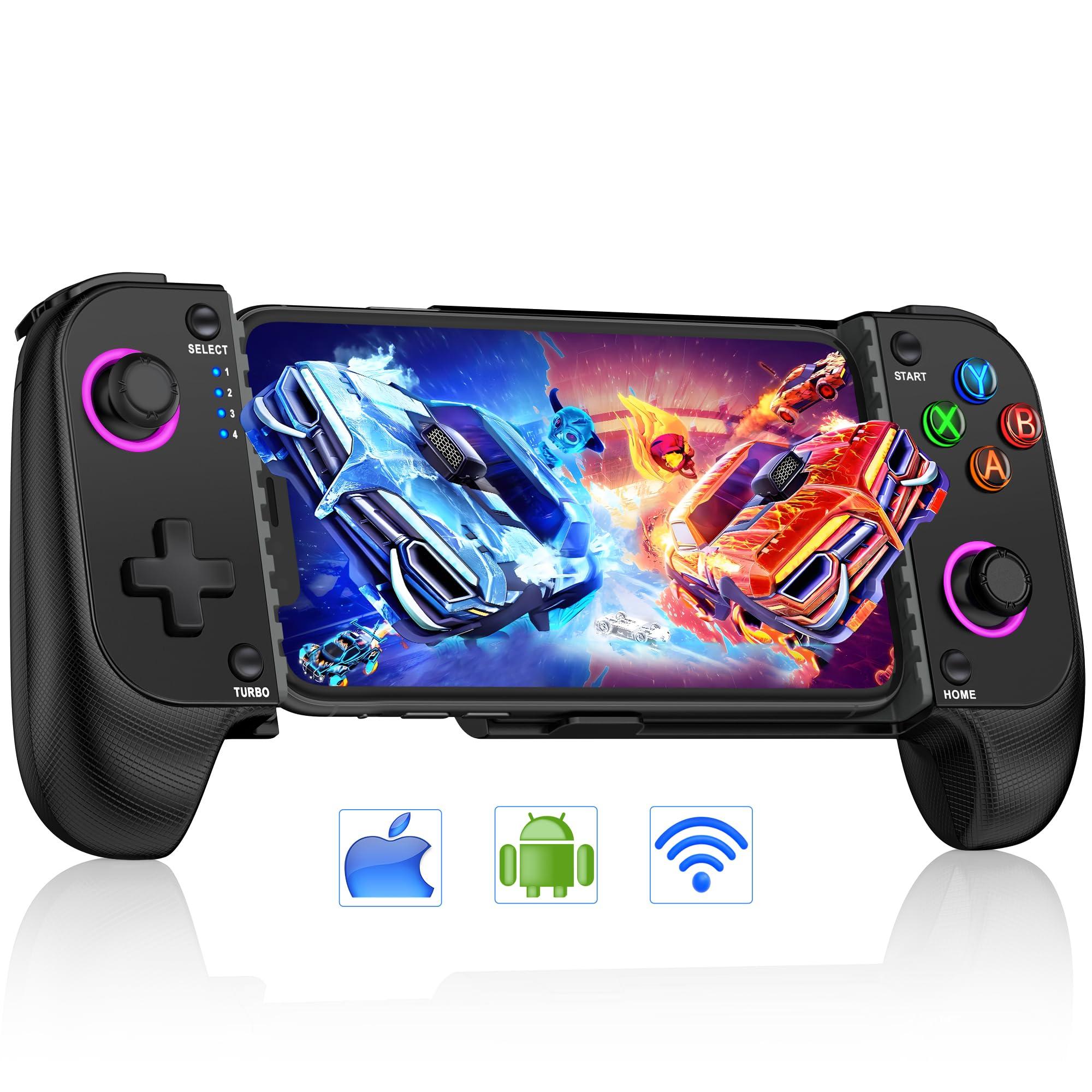 AXYBCOOL Mobile Game Controller for iphone/Android, Wireless Phone Controller with Phone Case Support, Gaming Controller Support Xbox Game Pass, PlayStation, Steam Link,Minecraft