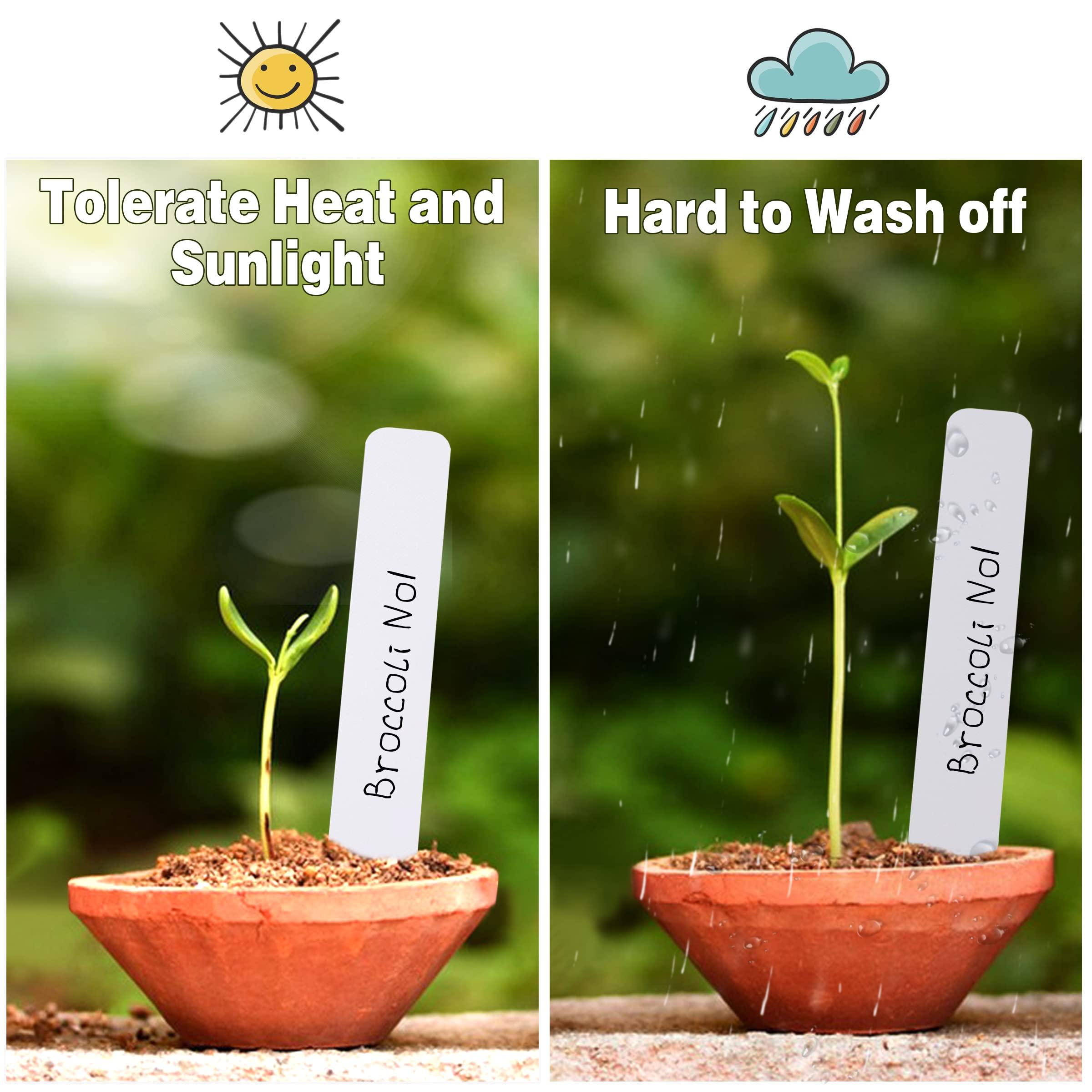 Plant Labels 4 Inch 500Pcs Plastic Plant Name Tags for Seedlings Garden Labels Markers Nursery Plant Tags Seed Labels Plant Label Stakes with Permanet Marking Pen Plant Markers for Outdoor Garden - Image 5
