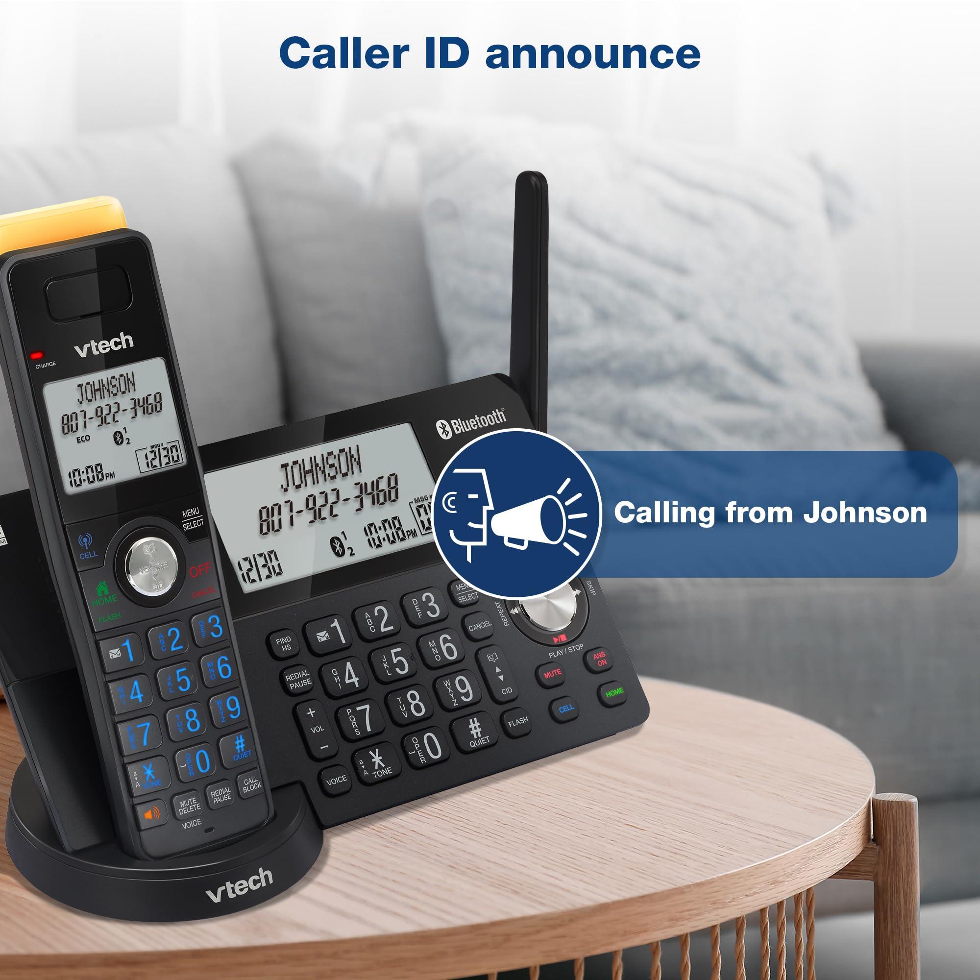 VTech IS8128-51 Super Long Range 5-Handset DECT 6.0 Cordless Phone for Home with Answering Machine, 2300 ft Range, Call Blocking, Bluetooth Connect to Cell, Intercom - Image 7