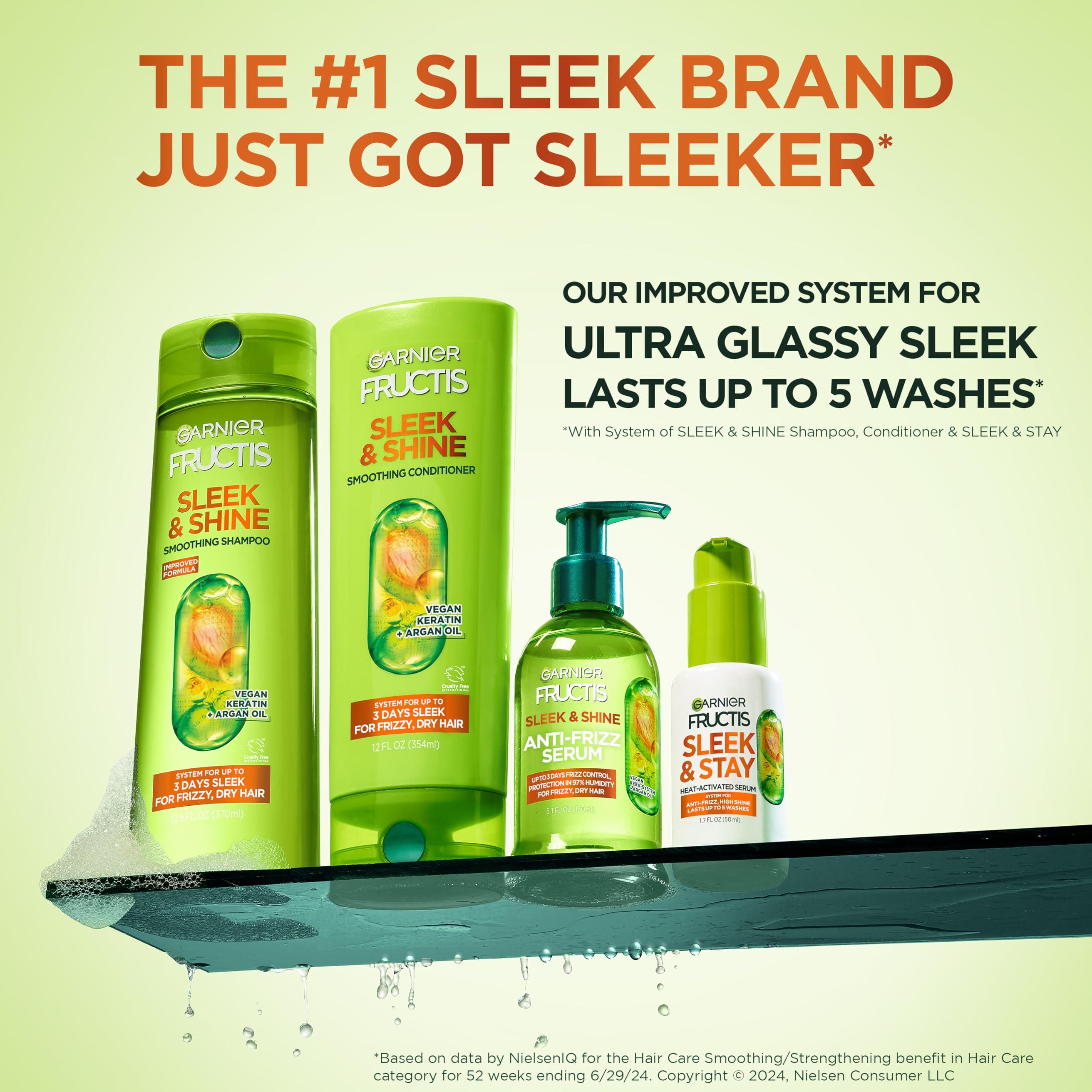 Garnier Fructis Sleek & Shine Shampoo, Frizzy, Dry, Unmanageable Hair, 22 fl. oz.(Packaging May Vary) - Image 2