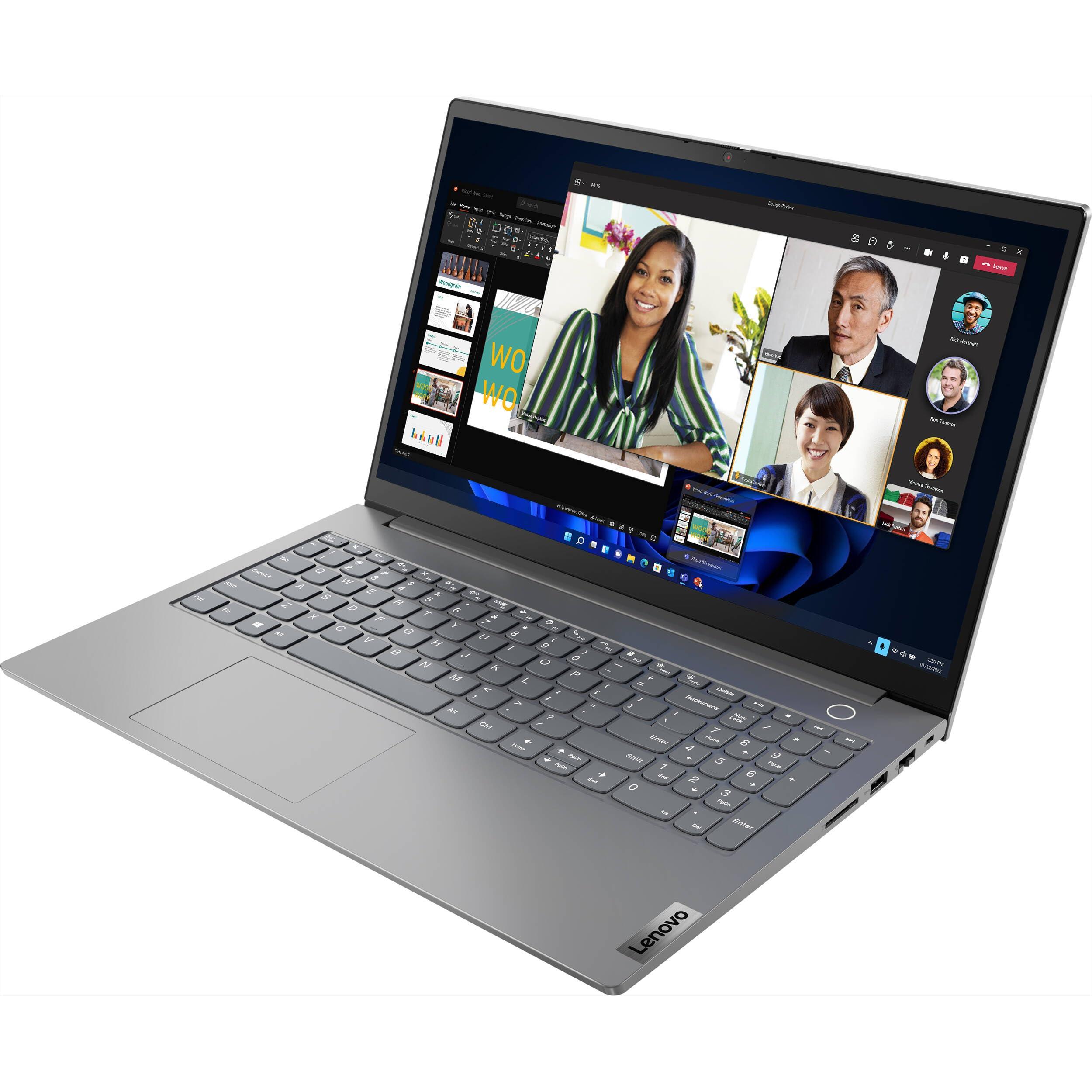Lenovo ThinkBook 15 Business Laptop (15.6" FHD Anti-Glare, 16GB RAM, 512GB SSD, AMD Ryzen 7 5825U (> Intel i7-1165G7)), FHD Webcam w/ Shutter, Military Grade, Fingerprint, Ethernet, Win 11 Pro, Grey - Image 4