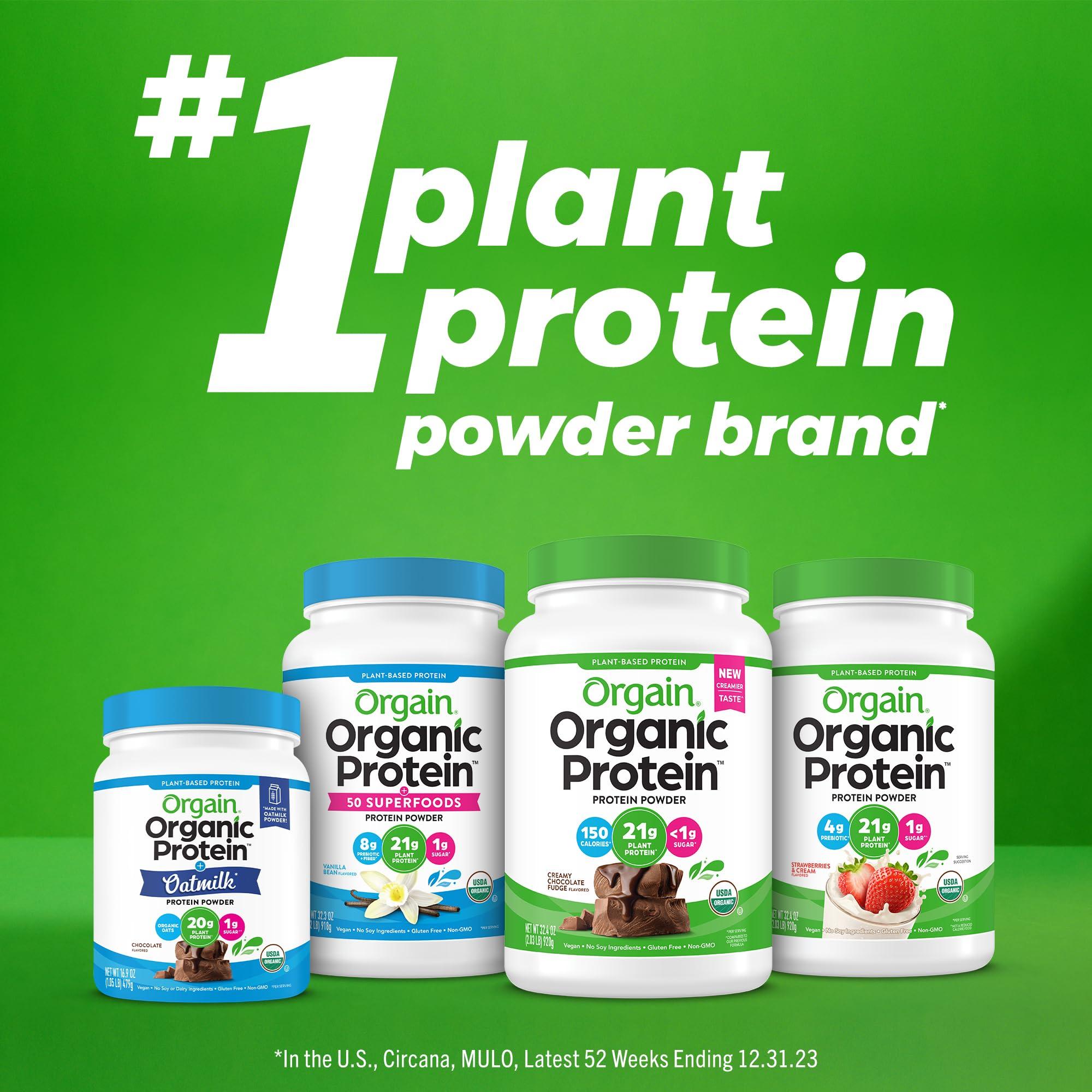 Orgain Organic Vegan Protein Powder, Vanilla Bean - 21g Plant Based Protein, 4g Prebiotic Fiber, No Lactose Ingredients, No Added Sugar, Non-GMO, For Shakes & Smoothies, 1.02 lb (Packaging May Vary) - Image 7
