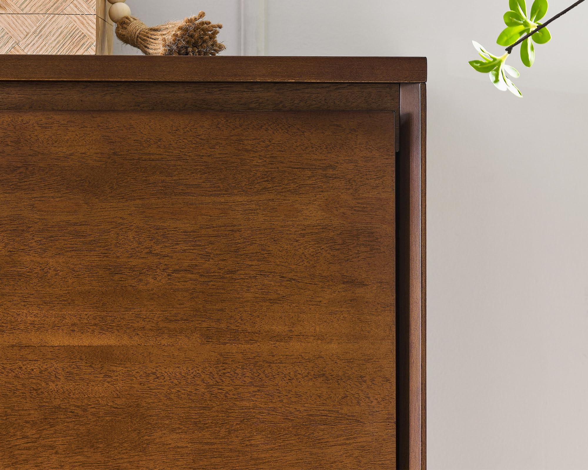 LKTART Mid Century Modern Sideboard Buffet Cabinet, Narrow Walnut Sideboard,Wood Storage Cabinet Credenza with 2 Doors for Living Room, Kitchen, Entryway, Hallway(9.25" D*39" L) - Image 6