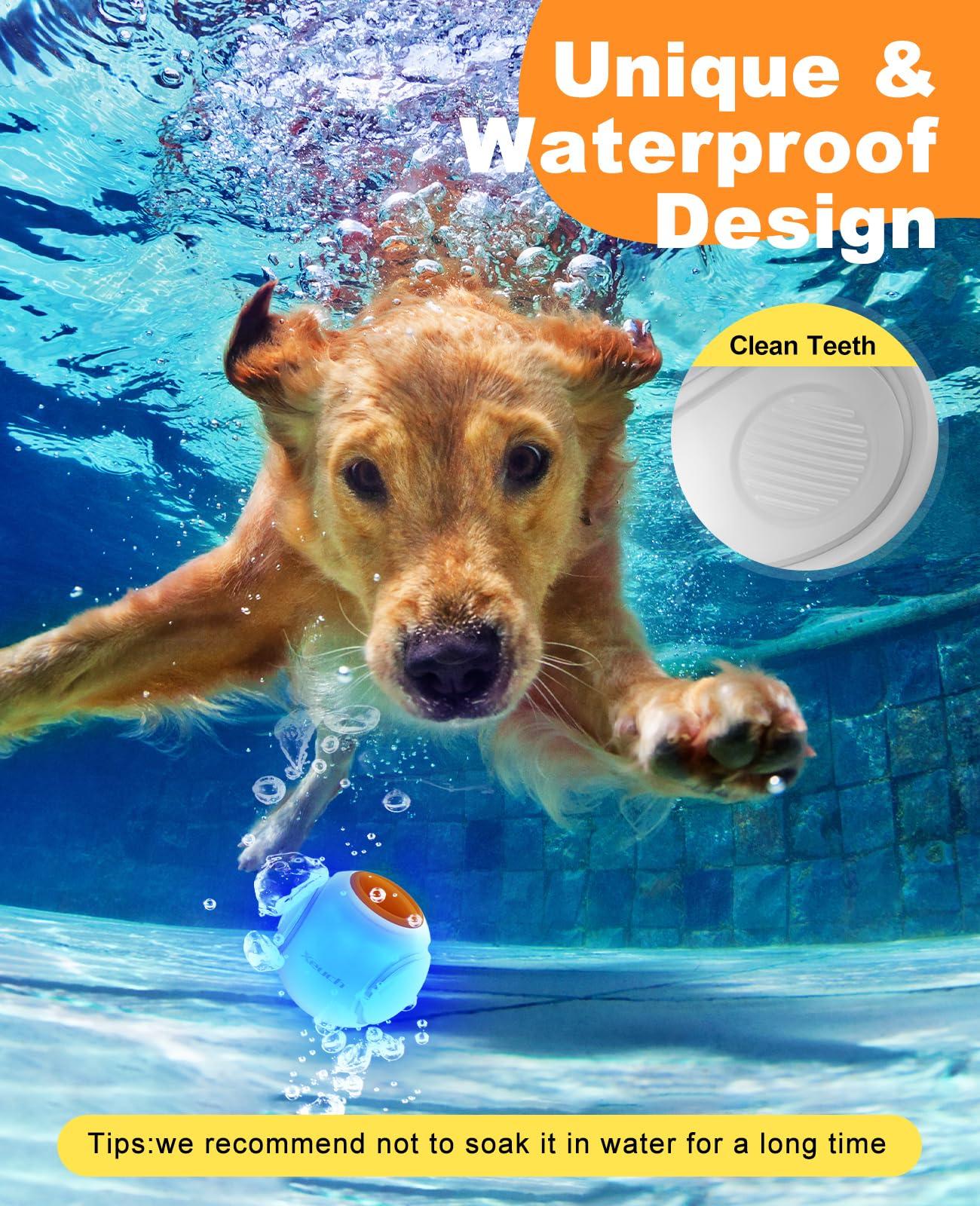 Xeuch LED Dog Ball Rechargeable, Light Up Dog Ball Toys, Bounce-Activated Durable Fetch Ball, Natural Rubber, Unique Scent, 2.5 inches, for Small & Medium Dogs (Orange) - Image 6