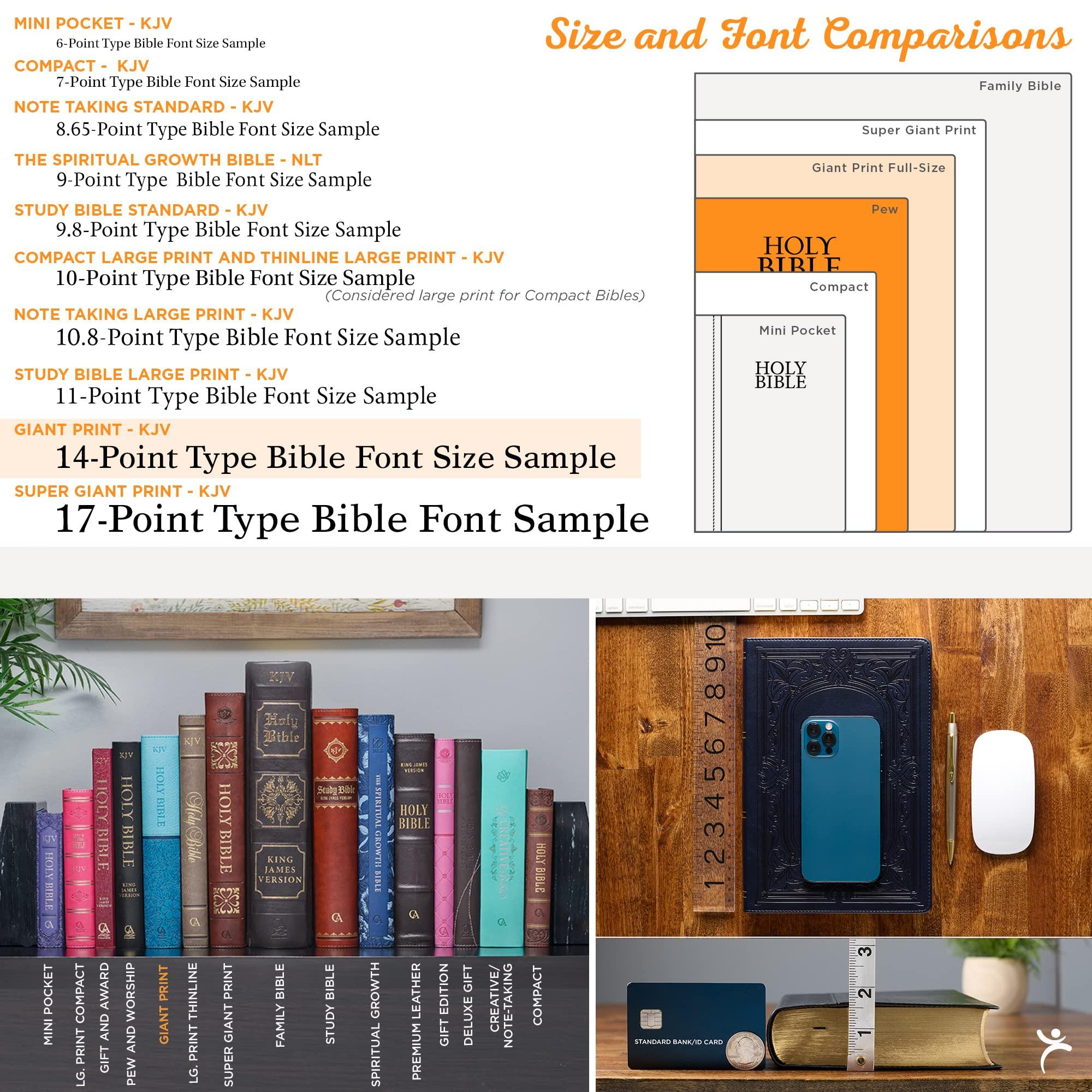KJV Holy Bible, Giant Print Full-size Faux Leather Red Letter Edition - Thumb Index & Ribbon Marker, King James Version, Pink (KJV Full Size GP Editions) - Image 10