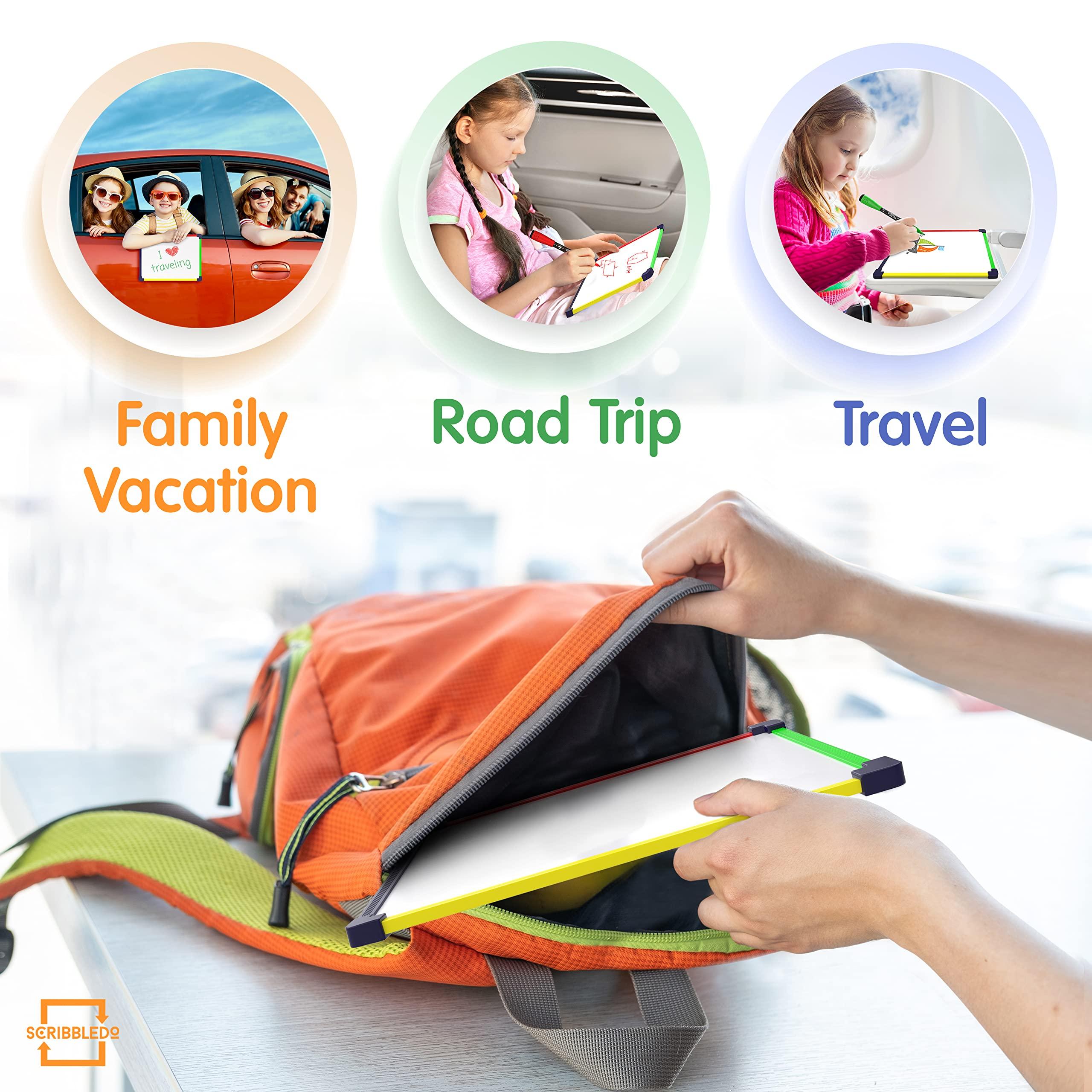 10 Travel Size Art Coloring White Board & Eraser Car Airplane Travel Essentials Kids Travel Accessories 9x12 Travel Games for Kids Travel Toys for Toddlers 3+ Plane Travel Game for Kids Ages 4-8 & Up - Image 3
