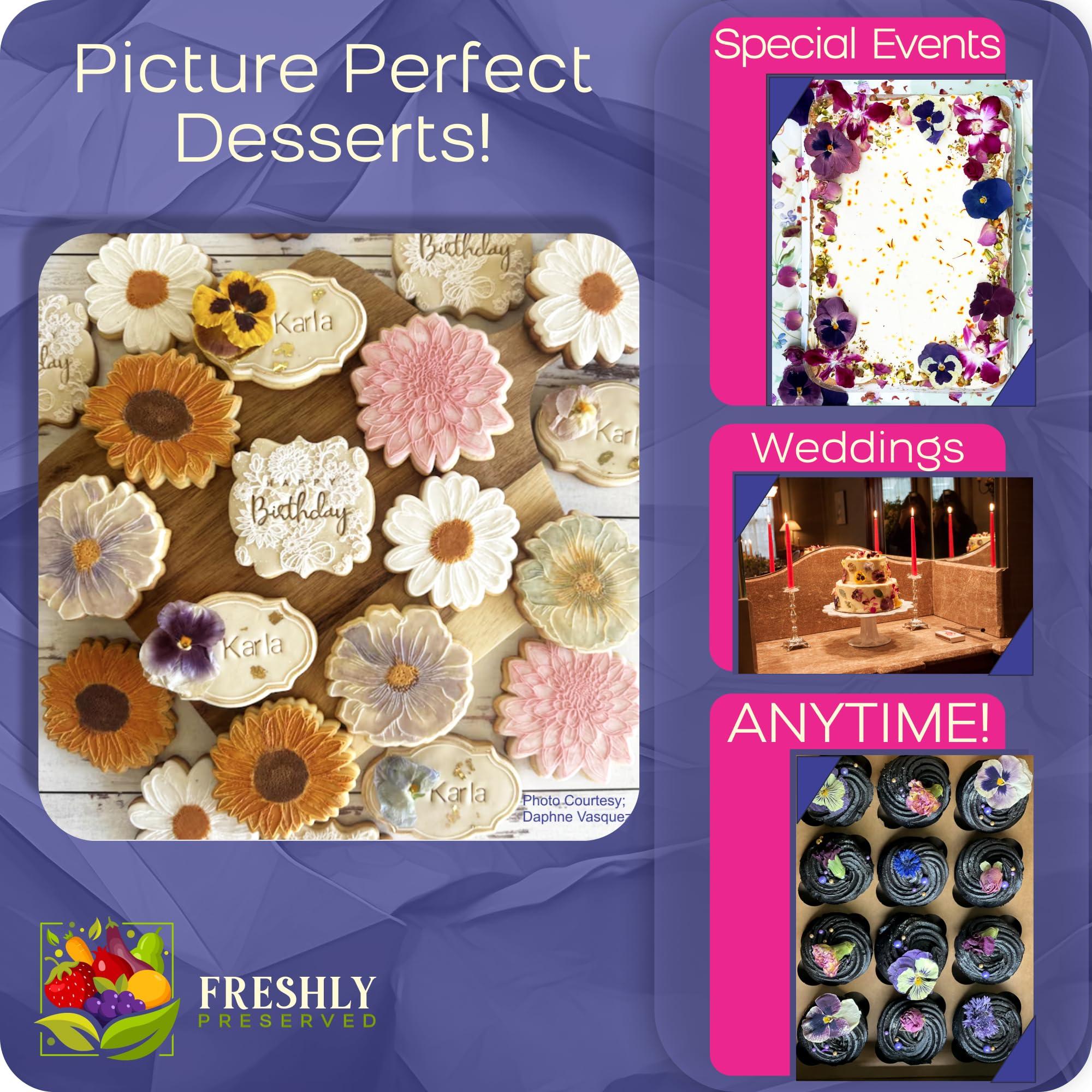 Pansy Edible Flowers for Cocktails & Desserts - 20 USA-Grown Freeze-Dried Flowers for Drink Garnish - Edible Dried Flowers (0.2 oz) - Image 7