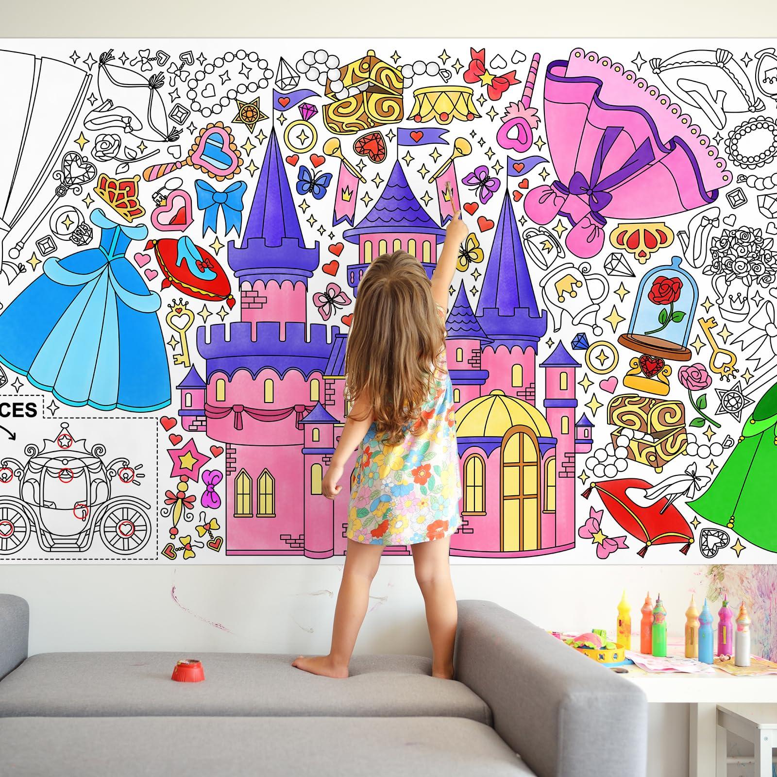 Gatherfun Princess Party Giant Coloring Poster - 31.5x 72 Inches - Versatile Classroom Wall Décor & Princess Birthday Activity - Princess Poster or Table Cover for School Parties and Special Events - Image 4