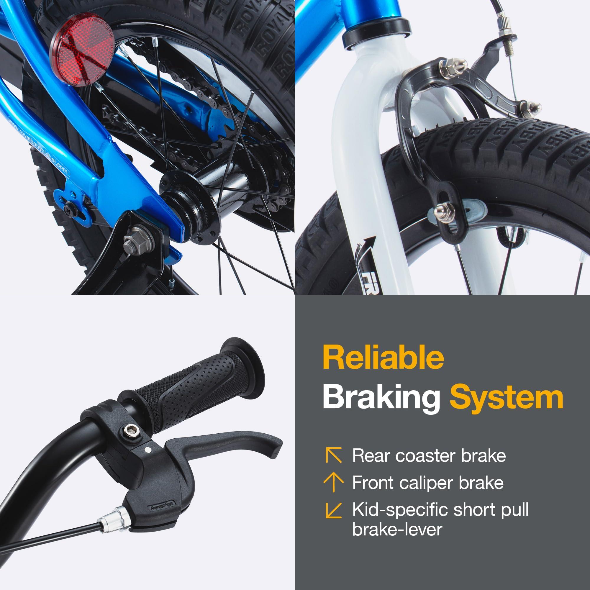 RoyalBaby Kids Bike EZ Freestyle Training Free Balance to Pedal Easy Learning Bicycle, 12-18 Inch for Toddlers to Big Kids - Image 4