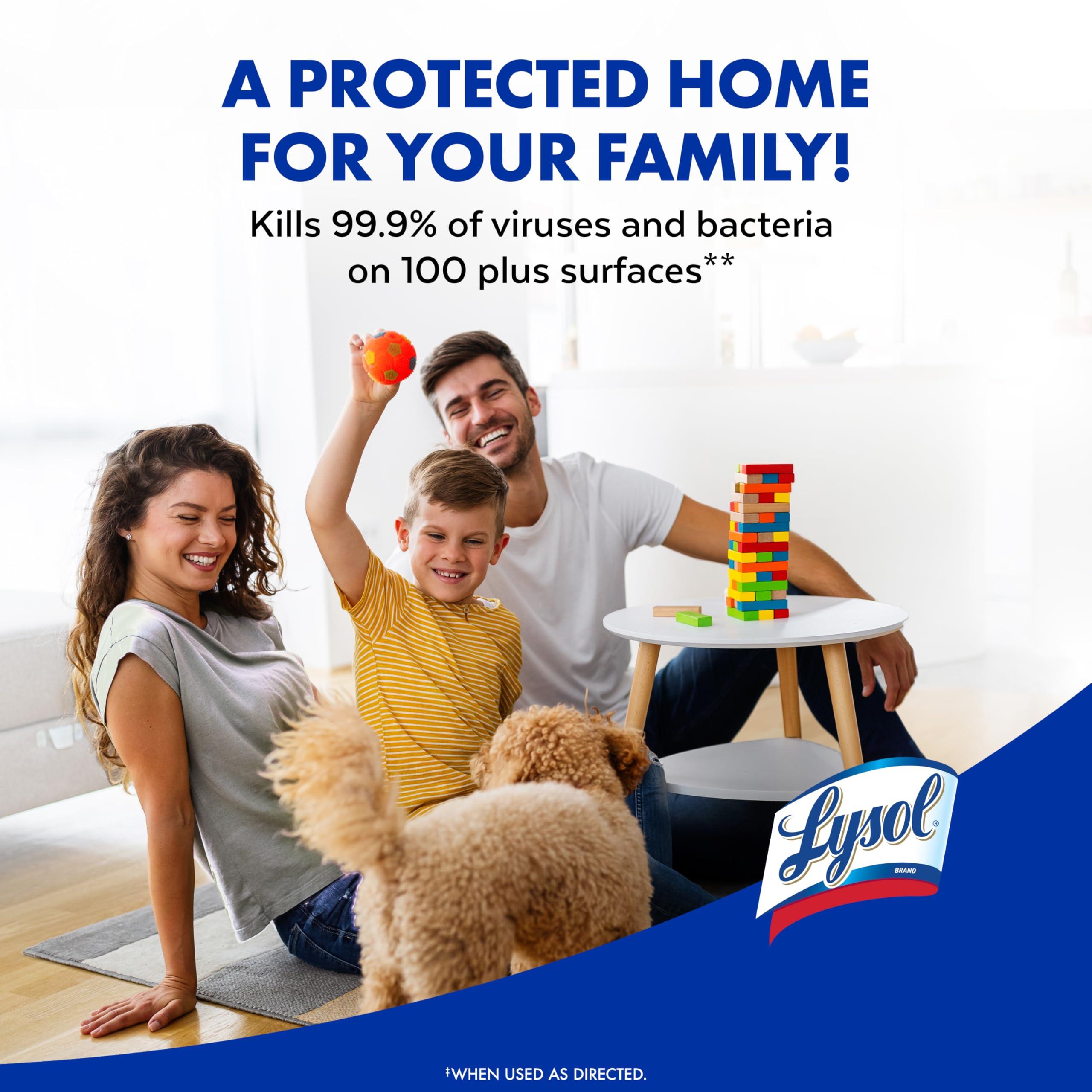 Lysol Disinfectant Spray, Household Essential Cleaning Supplies, Multi-Purpose Room Spray, Antibacterial Sanitizer Spray, Upholstery Deodorizer, Home and Bathroom, Crisp Linen,19 Fl Oz (Pack of 2) - Image 4