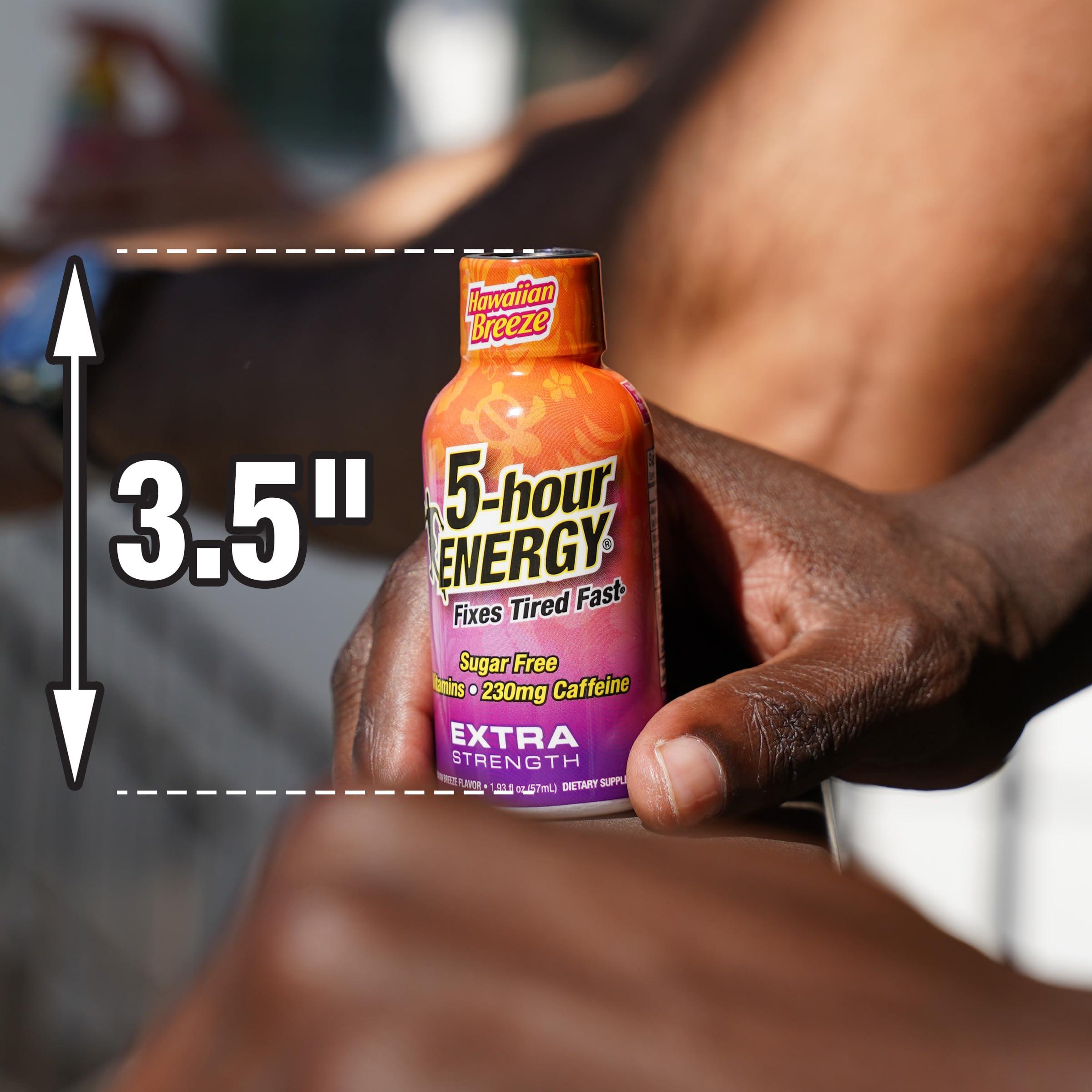 5-hour ENERGY Extra Strength Energy Shot, Hawaiian Breeze Flavor (1.93 oz. - 24 Count) Zero Calories & Sugar-Free 230 mg Caffeinated Energy Shot, Amino Acids & B Vitamins, Dietary Supplements - Image 8