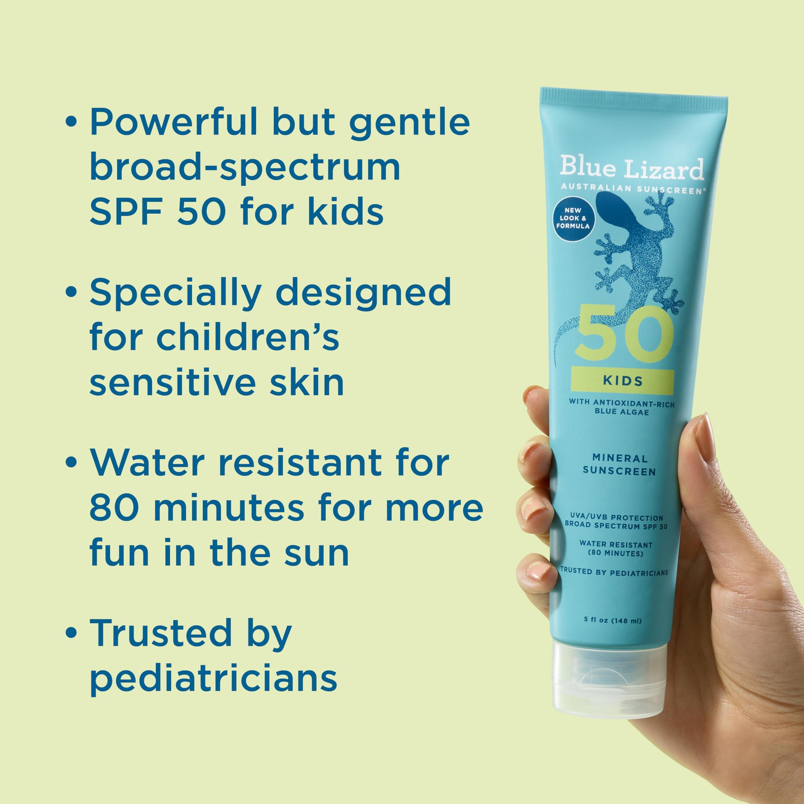 BLUE LIZARD Kids Sunscreen Lotion SPF 50+ 5oz Tube, cream - Image 3