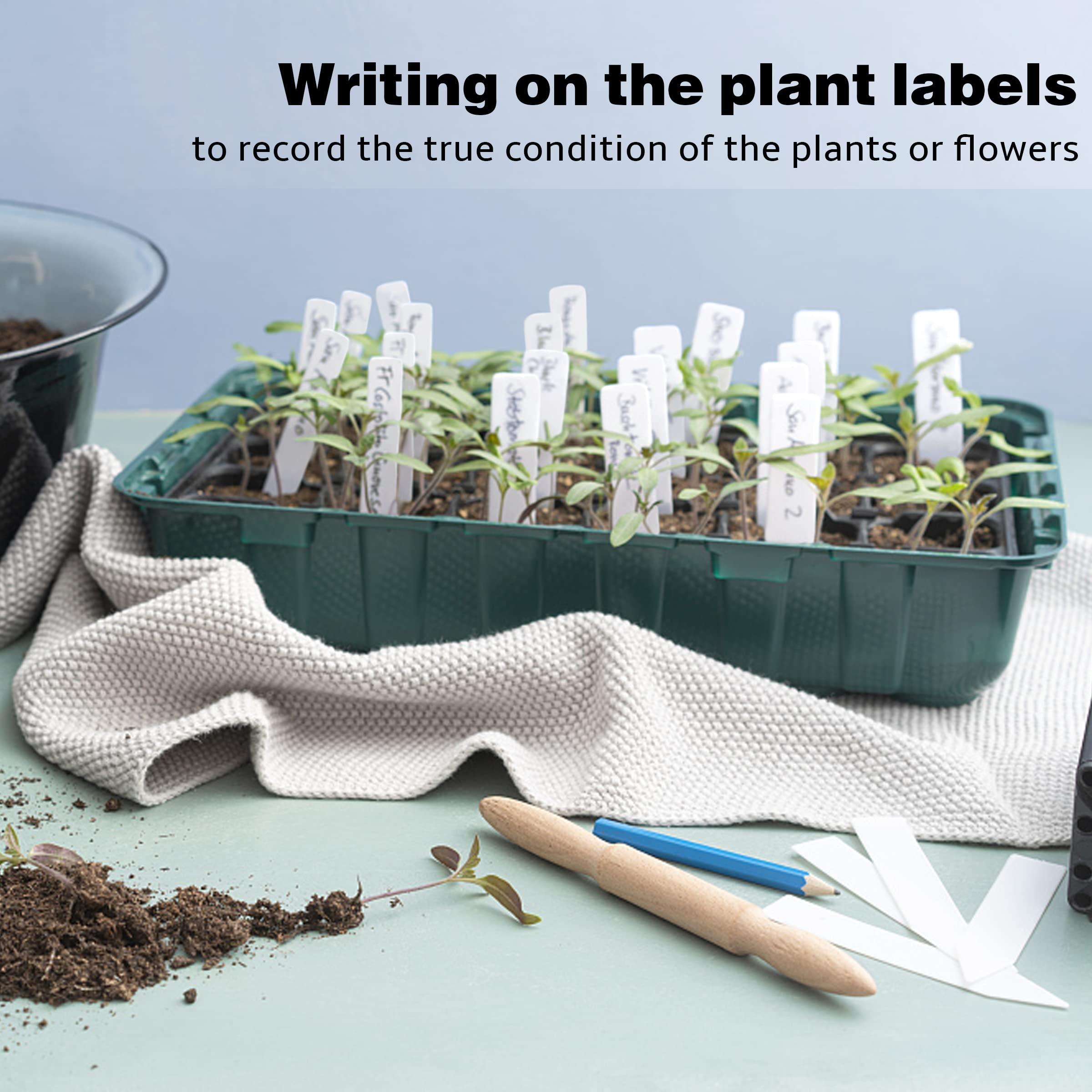 Plant Labels 4 Inch 500Pcs Plastic Plant Name Tags for Seedlings Garden Labels Markers Nursery Plant Tags Seed Labels Plant Label Stakes with Permanet Marking Pen Plant Markers for Outdoor Garden - Image 7