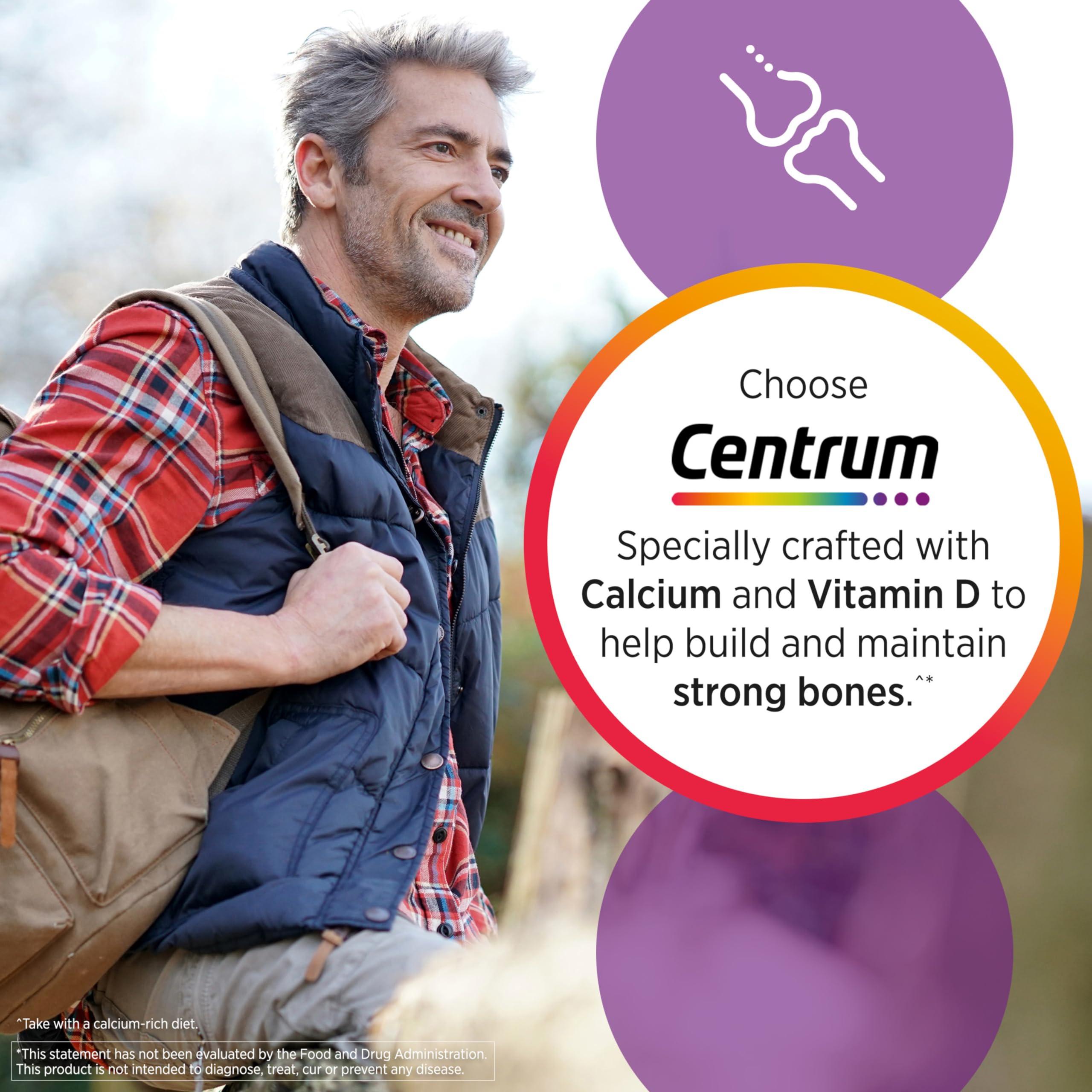 Centrum Silver Men's 50+ Multivitamin with Vitamin D3, B-Vitamins, Zinc for Memory and Cognition - 200 Tablets - Image 6