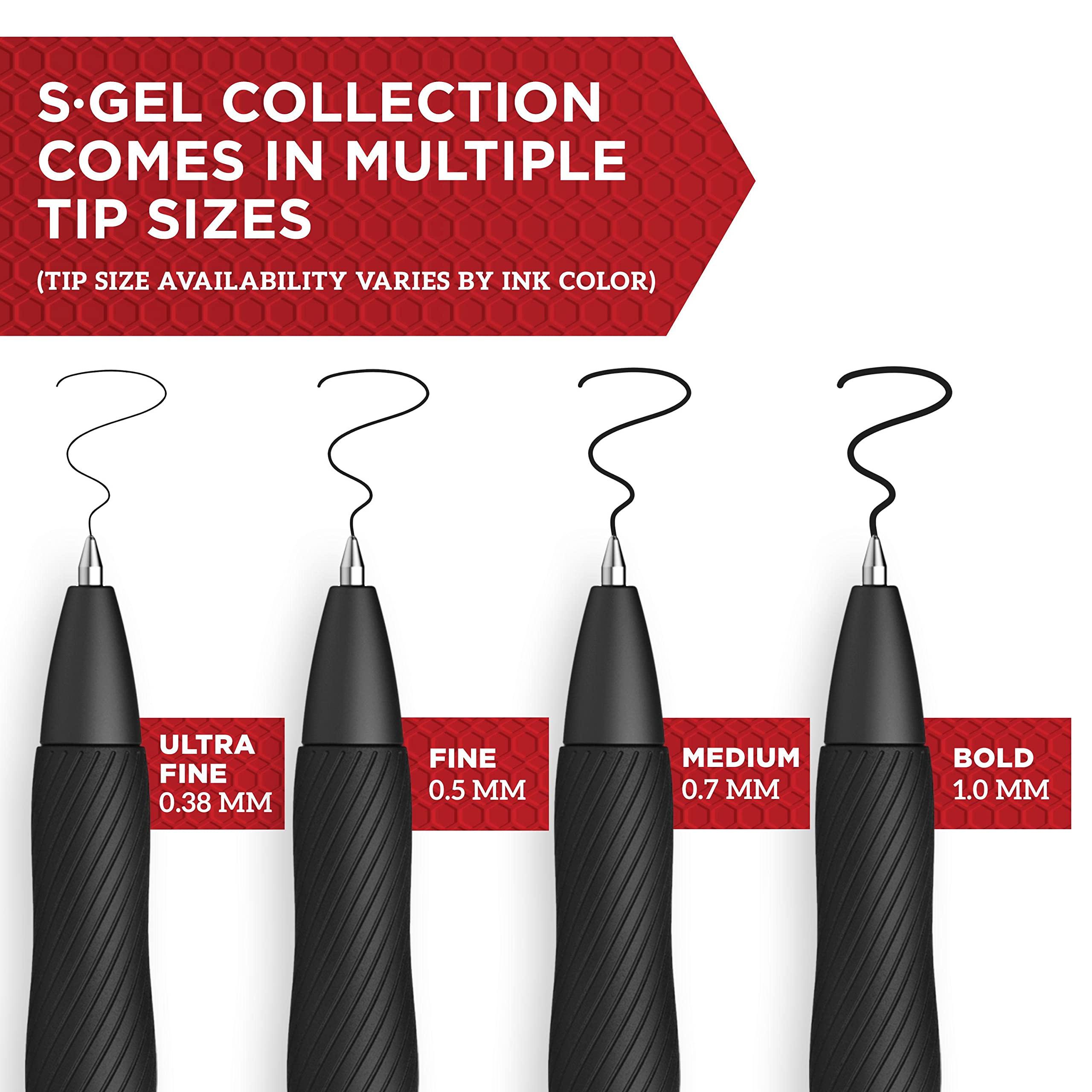 Sharpie S-Gel Gel Pens Drawing Pens Gel Ink For Journaling Writing Coloring Medium Point (0.7Mm) Black Barrel Black Ink 12 Count - Image 3
