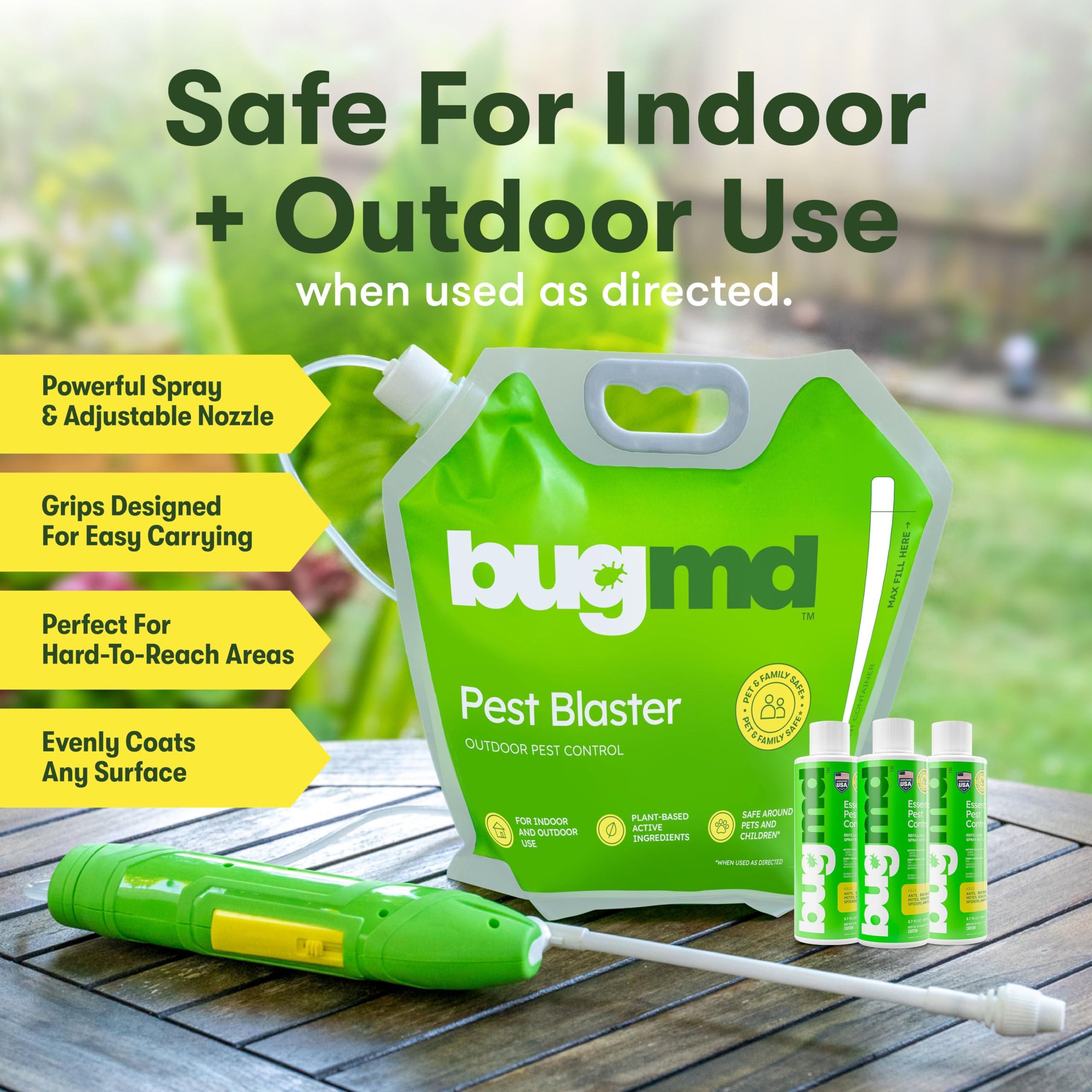 BugMD Blaster Kit - 3 Pack Pest Control Essential Oil Concentrates 3.7 oz and 1 Pest Blaster - Plant-Powered Bug Spray for Home, Insect Killer, Ant Killer for House, Flea Spray for Home, Roach Spray - Image 5
