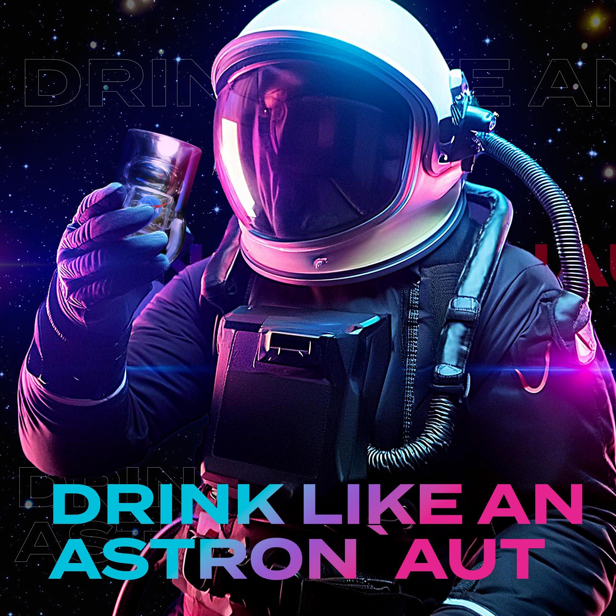 NASA Astronaut Glasses - 7 oz Set of 2 Double Wall Iridescent Drinkware with NASA symbol and Artemis Patch - Unique Glassware for Space Enthusiasts - Keeps Drinks Cold Longer - Image 7