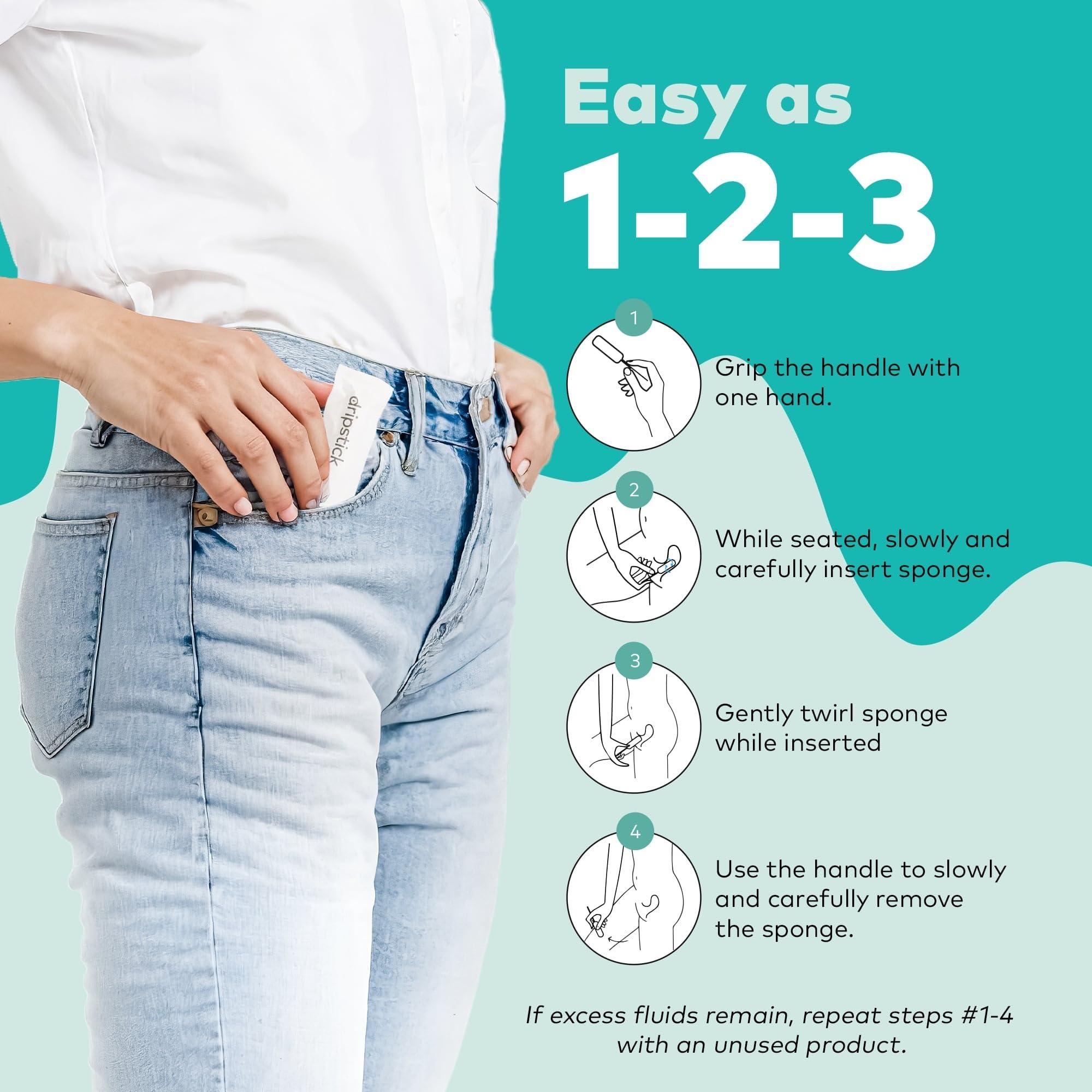Dripstick Absorbing Sponge For Women - Awkward Essentials Dripstick 20 Pack of Sterile Post Coitus Sponges for Feminine Care and Hygiene - Image 7