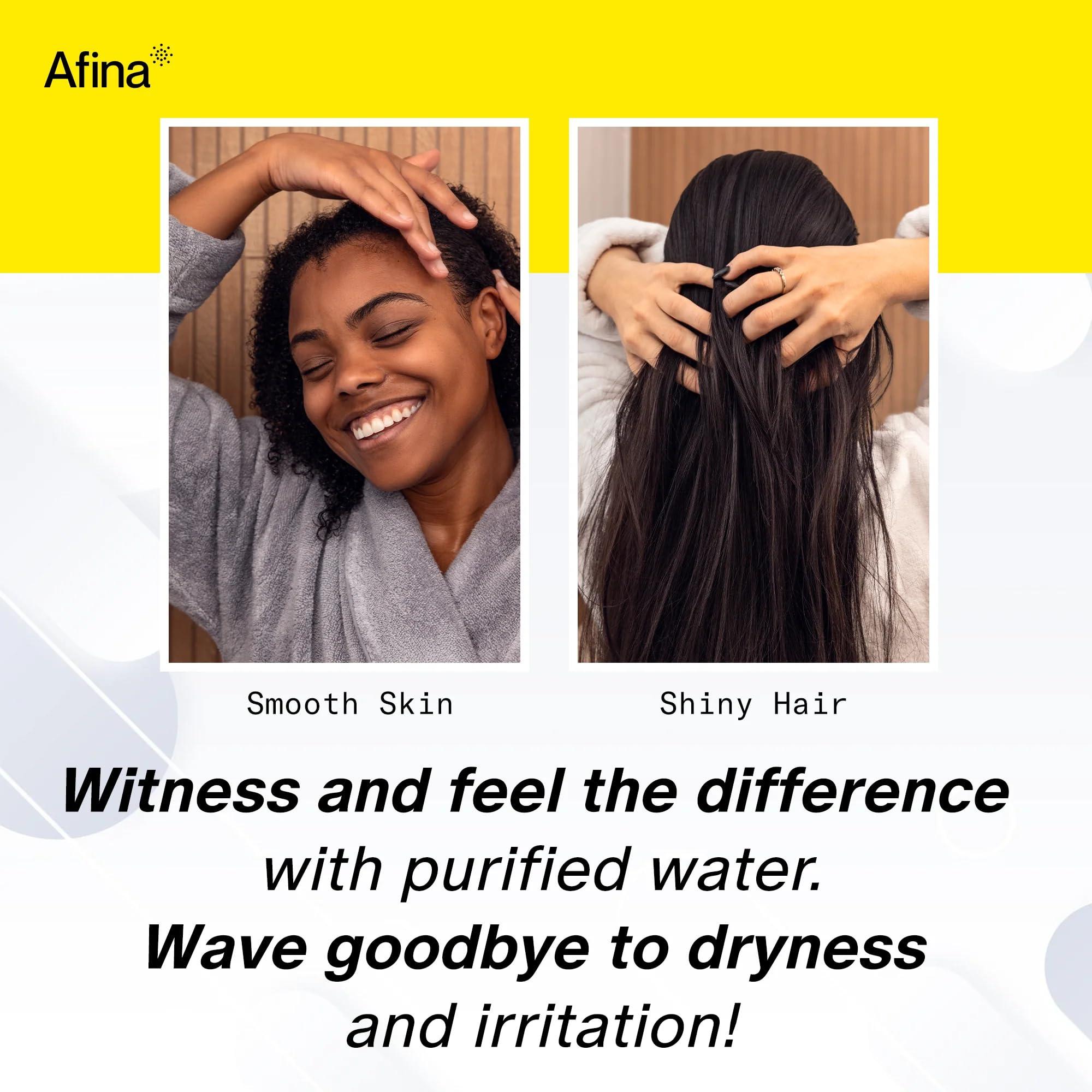 Afina Filtered Shower Head, Filter for Hard Water | Improves Skin & Hair by Reducing Chlorine & Heavy Metals from Hard Water | High Pressure Shower Filter Head for Hard Water (Chrome) - Image 7