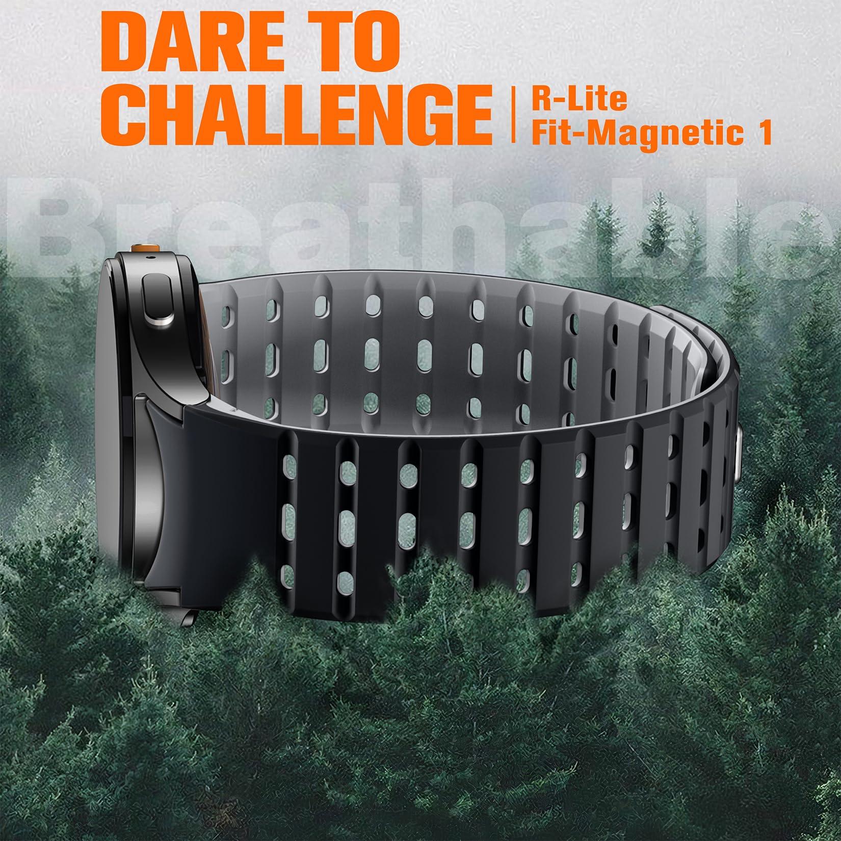 Bandletic Magnetic Silicone Band Compatible with Samsung Galaxy Watch 7 6 5 4 FE 40mm 44mm/for Galaxy Watch 6 4 Classic 43mm 47mm 42mm 46mm/Watch 5 Pro 45mm, 20mm No Gap Sport Strap for Men Women - Image 2