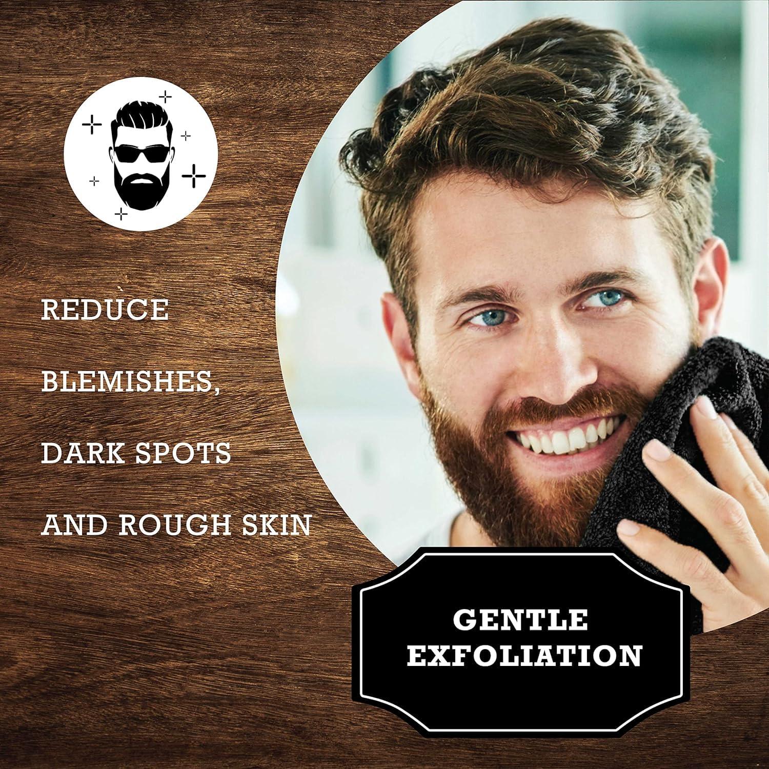 The Rustic Man Terry Wash Cloths for Face and Body, Dual-Sided Cleansing and Exfoliating Washcloths, Machine Wash, Black, 3 Count - Image 4