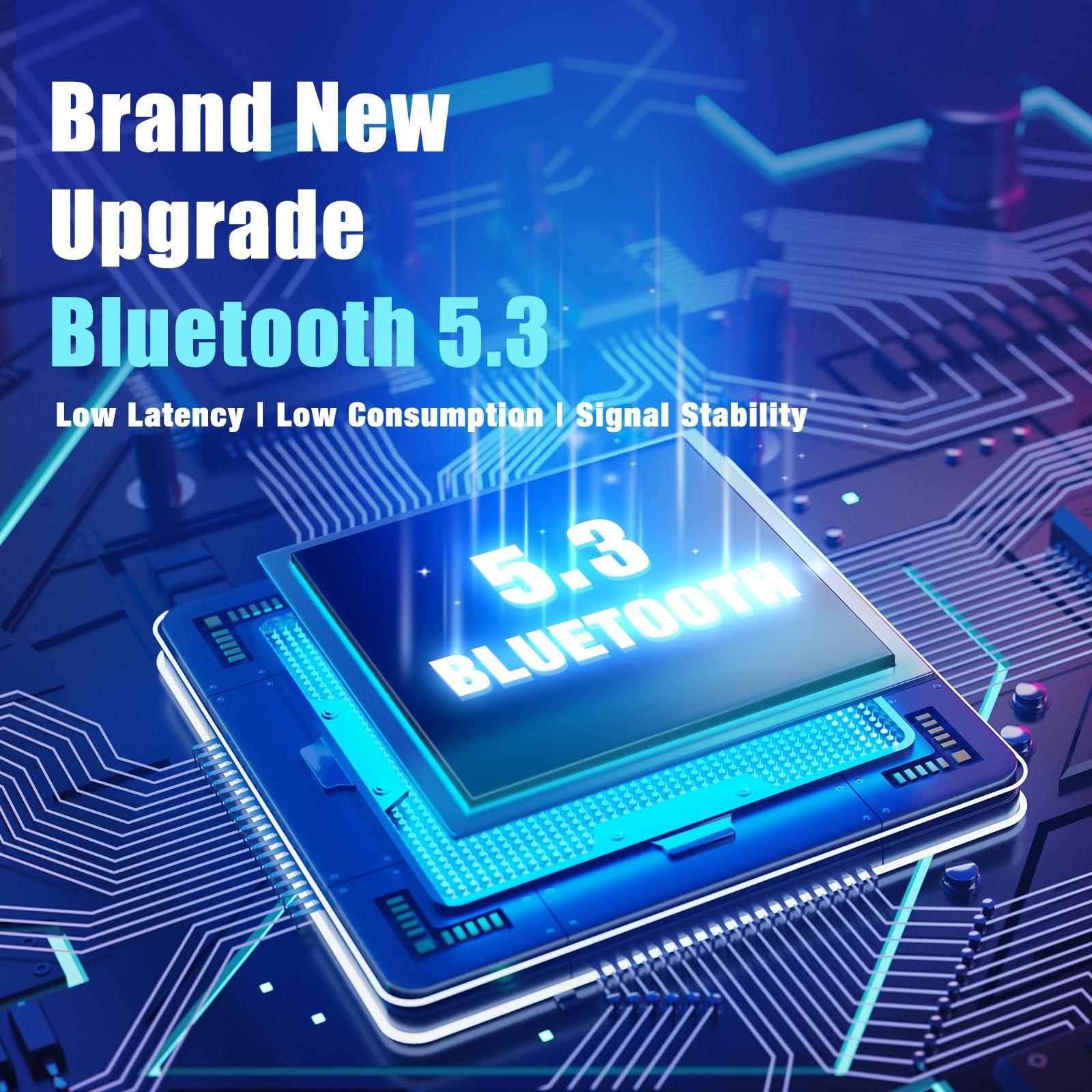 BERIBES Bluetooth Headphones Over Ear, 65H Playtime and 6 EQ Music Modes Wireless Headphones with Microphone, HiFi Stereo Foldable Lightweight Headset, Deep Bass for Home Office Cellphone PC Ect. - Image 7