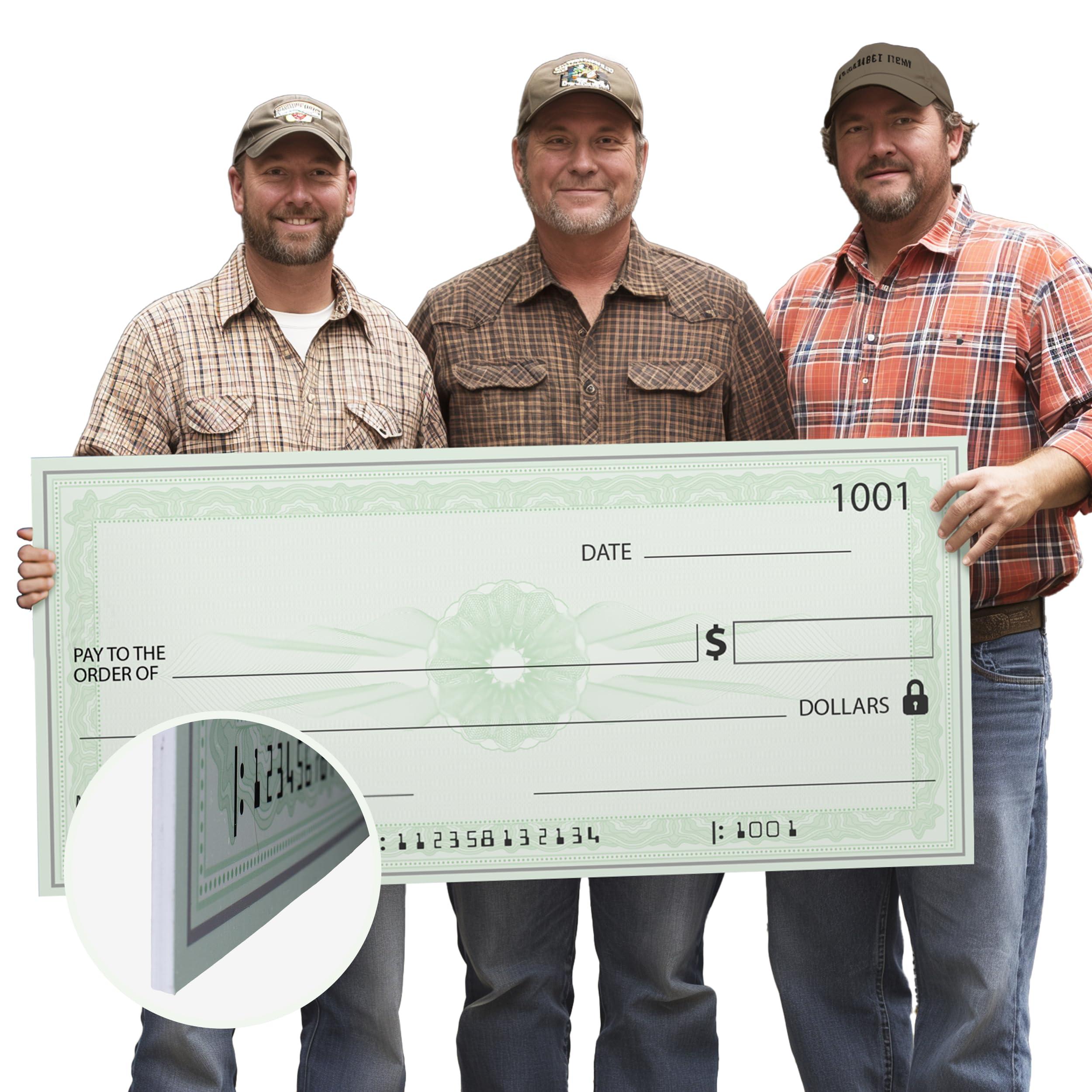 Giant Check | 36x16 Dry Erase Big Check for Presentations - Oversized Fake Check Award