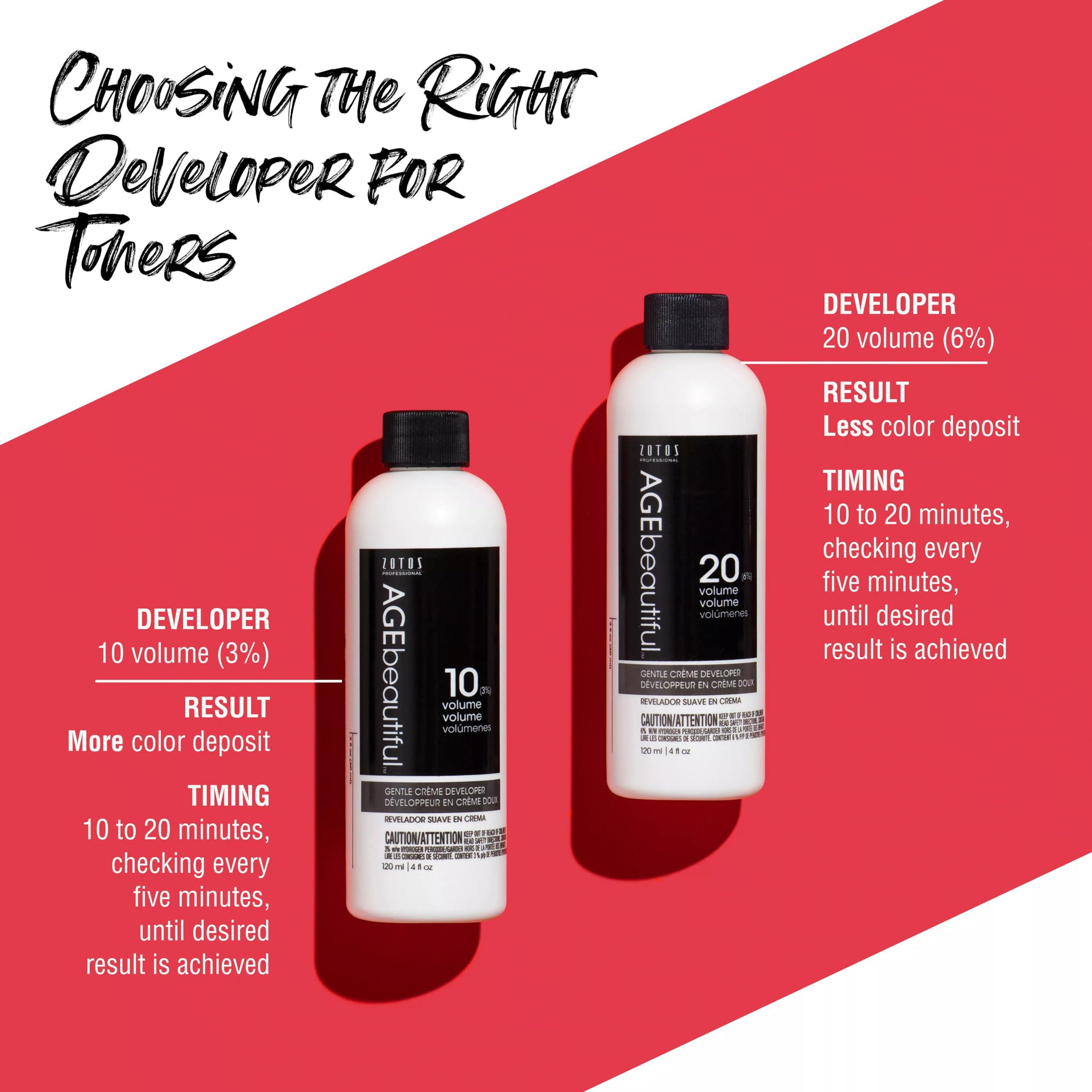 AGE beautiful Gentle Creme Hair Developers | For Permanent Hair Color Dyes, Toners, Lighteners | Professional Salon Coloring | Long Lasting Haircolor for Gray Coverage - Image 4