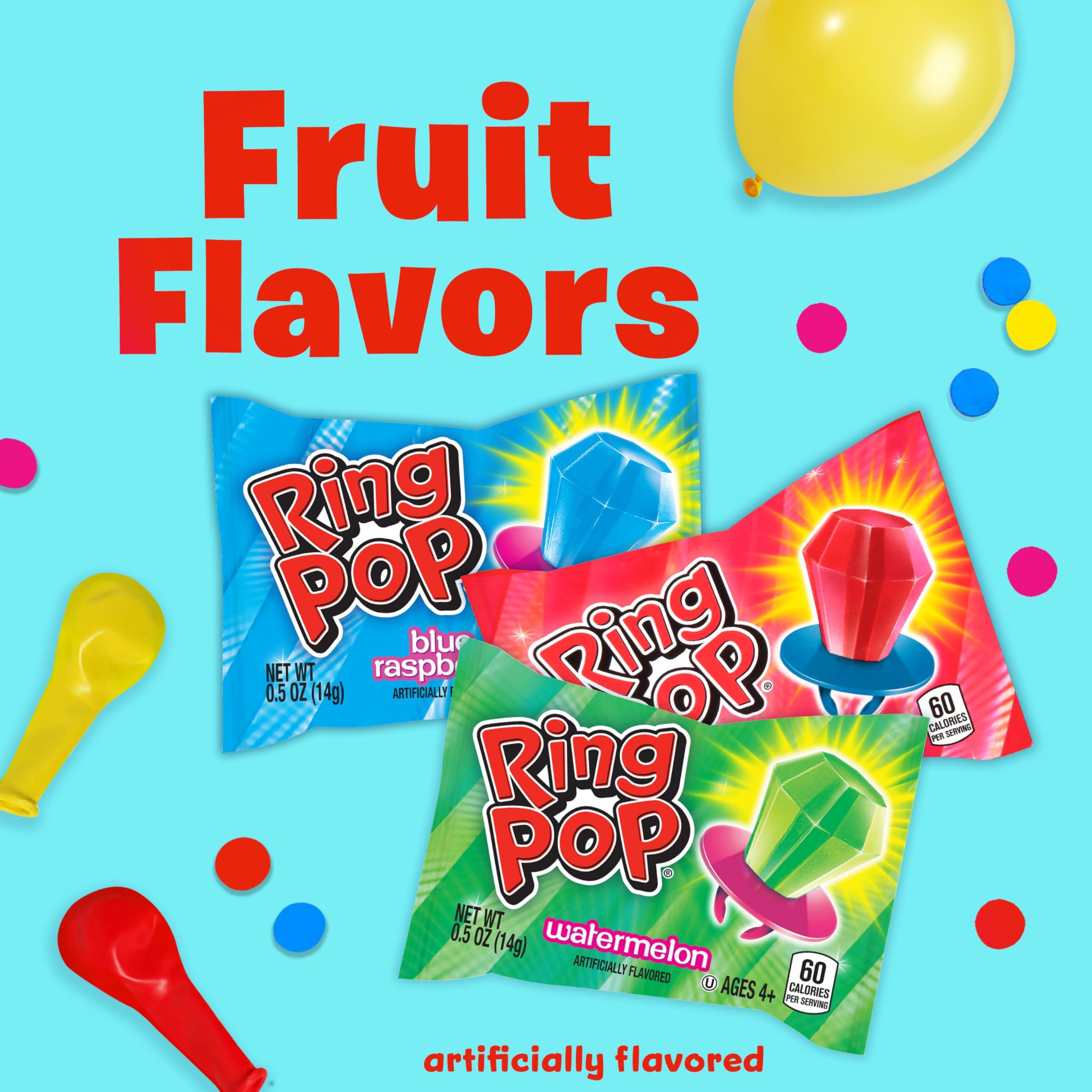 Ring Pop Lollipops - Bulk Candy Individually Wrapped Suckers Variety Party Pack- 50 Count w/ Assorted Flavors - Hard Candy for Party Favors, Kids & Goodie Bags - Image 5