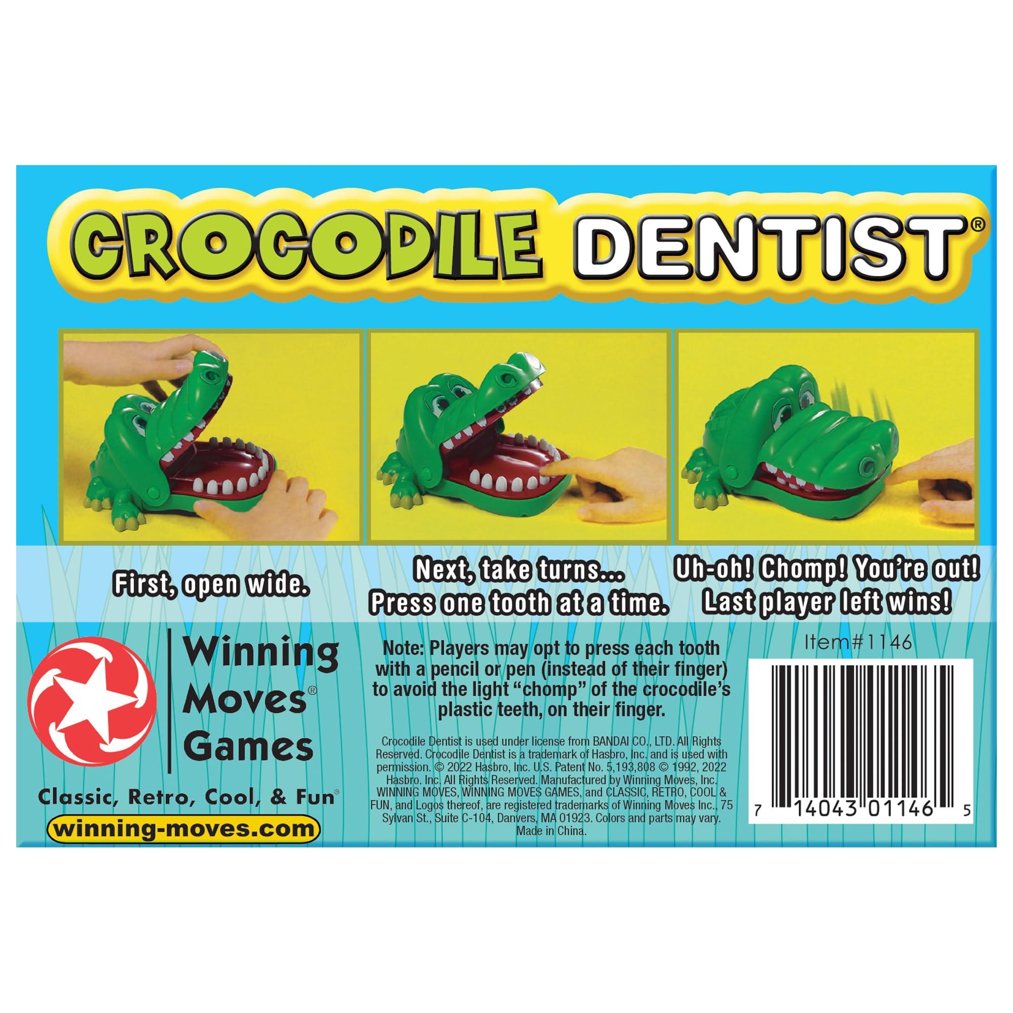 Crocodile Dentist by Winning Moves Games USA, Press Your Luck No Loose Parts Self Contained Game for 1 to 4 Players, Ages 4+ - Image 4