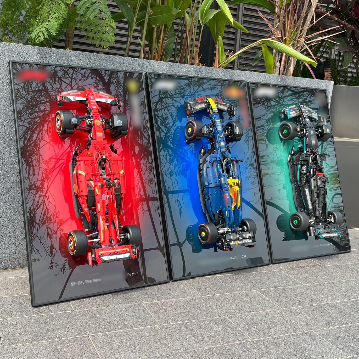 JKZUZU Display Wallboard for Lego Technic 42207 Ferrari SF-24 F1 Building Blocks,Adult Collectibles Wall Mount for Lego Car(No Car Included) - Image 9