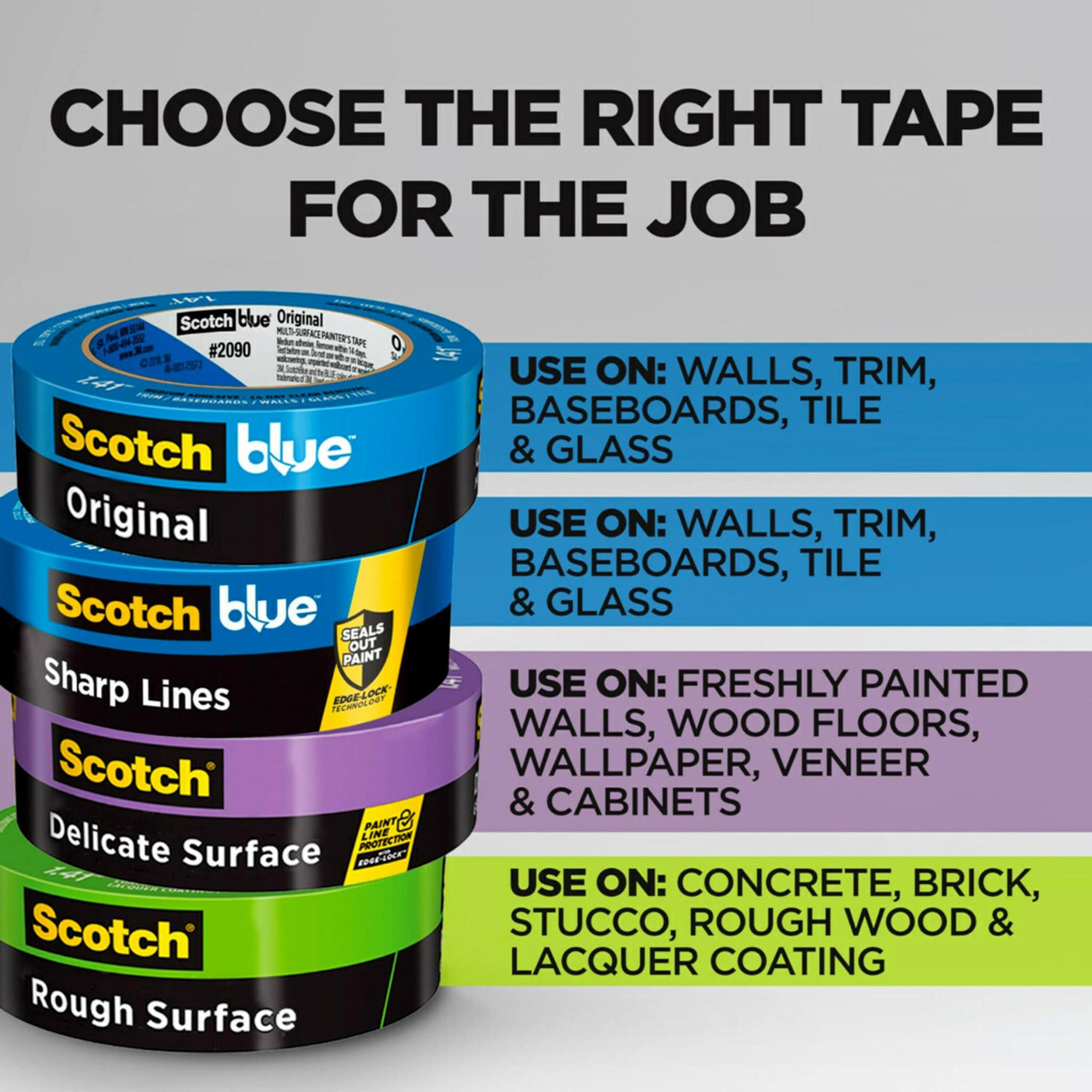 ScotchBlue Painter's Tape, 0.94" Width x 60 Yards, 8 Rolls, Blue, Multi-Surface, Indoor/Outdoor, 45% Renewable Resources, No Residue, DIY, Glass, Wood, 0.94 inches, Made in USA or Imported - Image 10