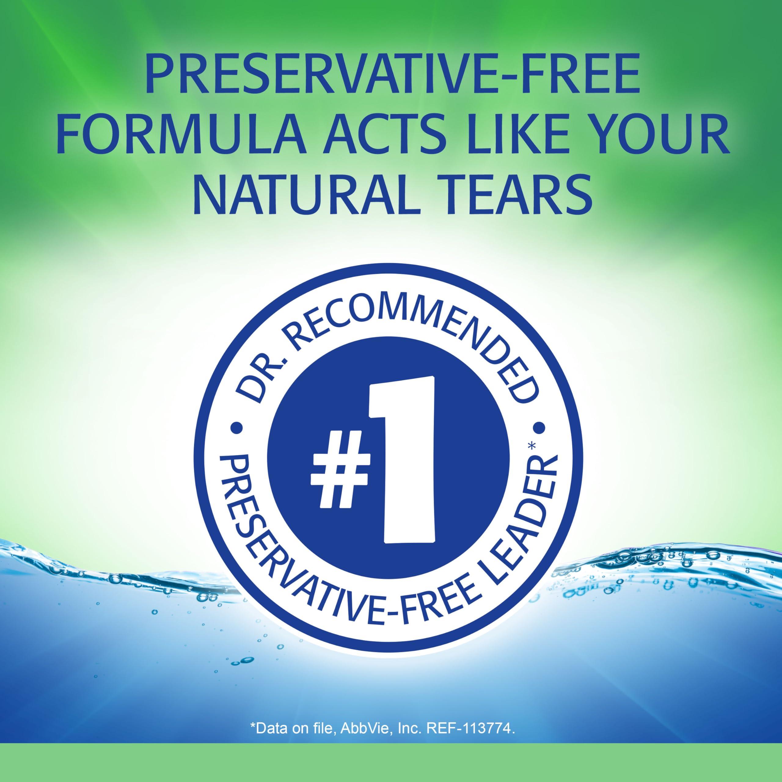 Refresh Plus Lubricant Eye Drops, Preservative-Free, 0.01 Fl Oz Single-Use Containers, 50 Count, Packaging May Vary - Image 2