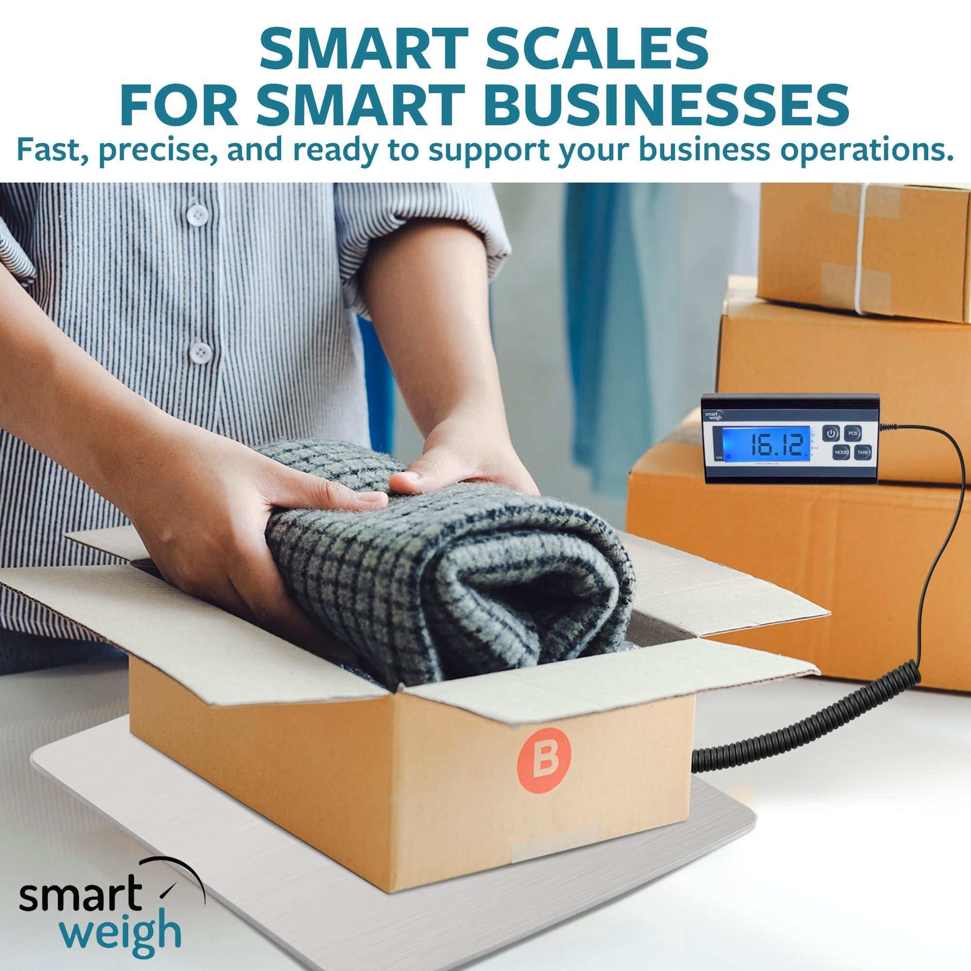 Smart Weigh 440 lbs x 1 oz. Digital Heavy Duty Shipping and Postal Scale, Package Scale with Durable Stainless Steel Large Platform, Post Office Postal Scale and Luggage Scale - Image 3