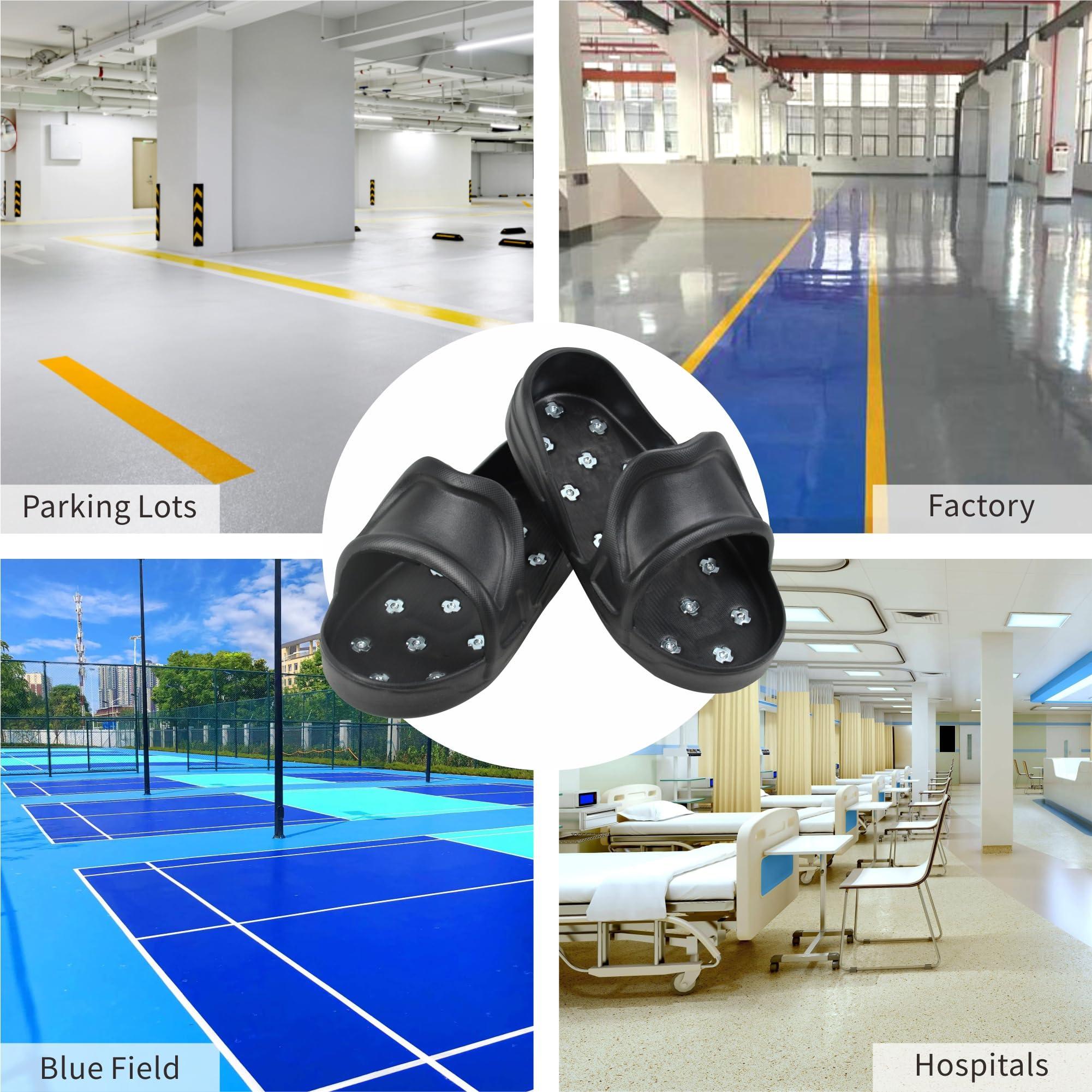Nichiyo Sharp Spiked Style Shoes for Resinous Coatings Spiked Shoes Safe Walking on Floor Leveling Compounds,Epoxy Topcoats Concrete Resin and Epoxy Floor Coating -X-Large(DX-5C) - Image 4