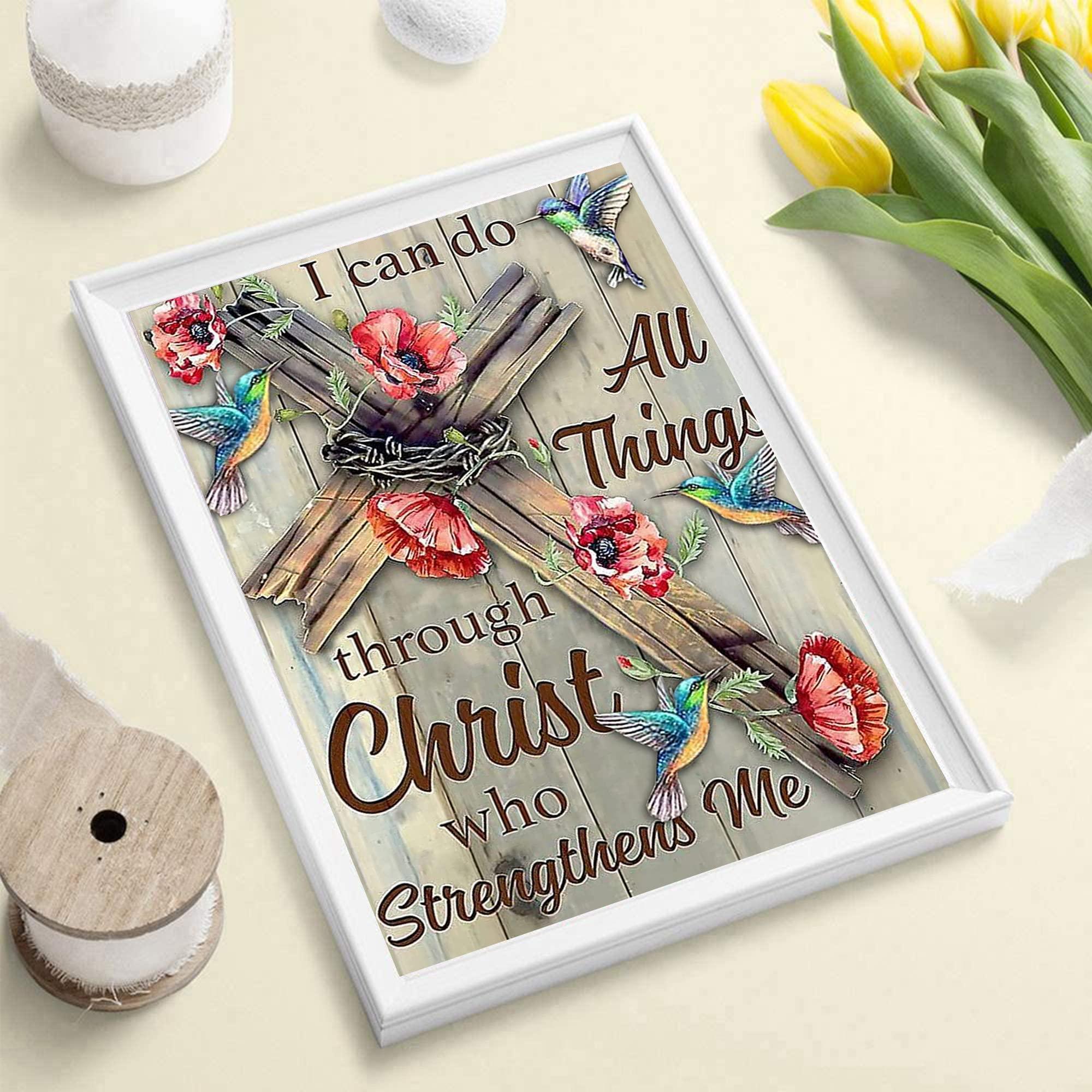Clendo Christ Diamond Painting Kits for Adults, 5D DIY Full Drill Diamond Dots Paintings with Diamonds Gem Art and Crafts for Adults Home Wall Decor, Crucifix 12x16in - Image 2