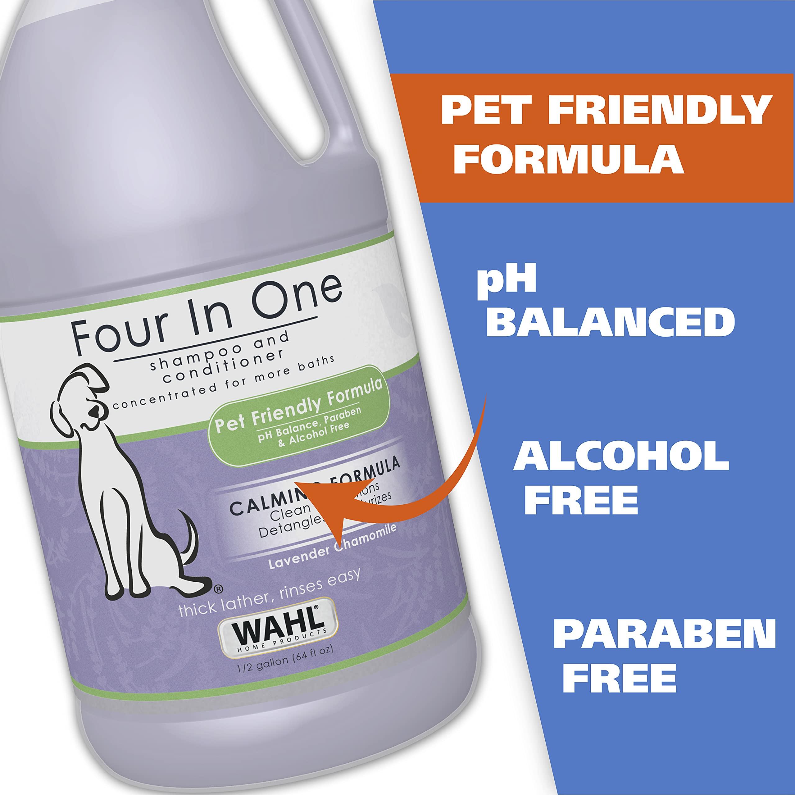 Wahl USA 4-in-1 Calming Pet Shampoo for Dogs – Cleans, Conditions, Detangles, & Moisturizes with Lavender Chamomile - Pet Friendly Formula – 64 Oz - Model 821000-050 - Image 3
