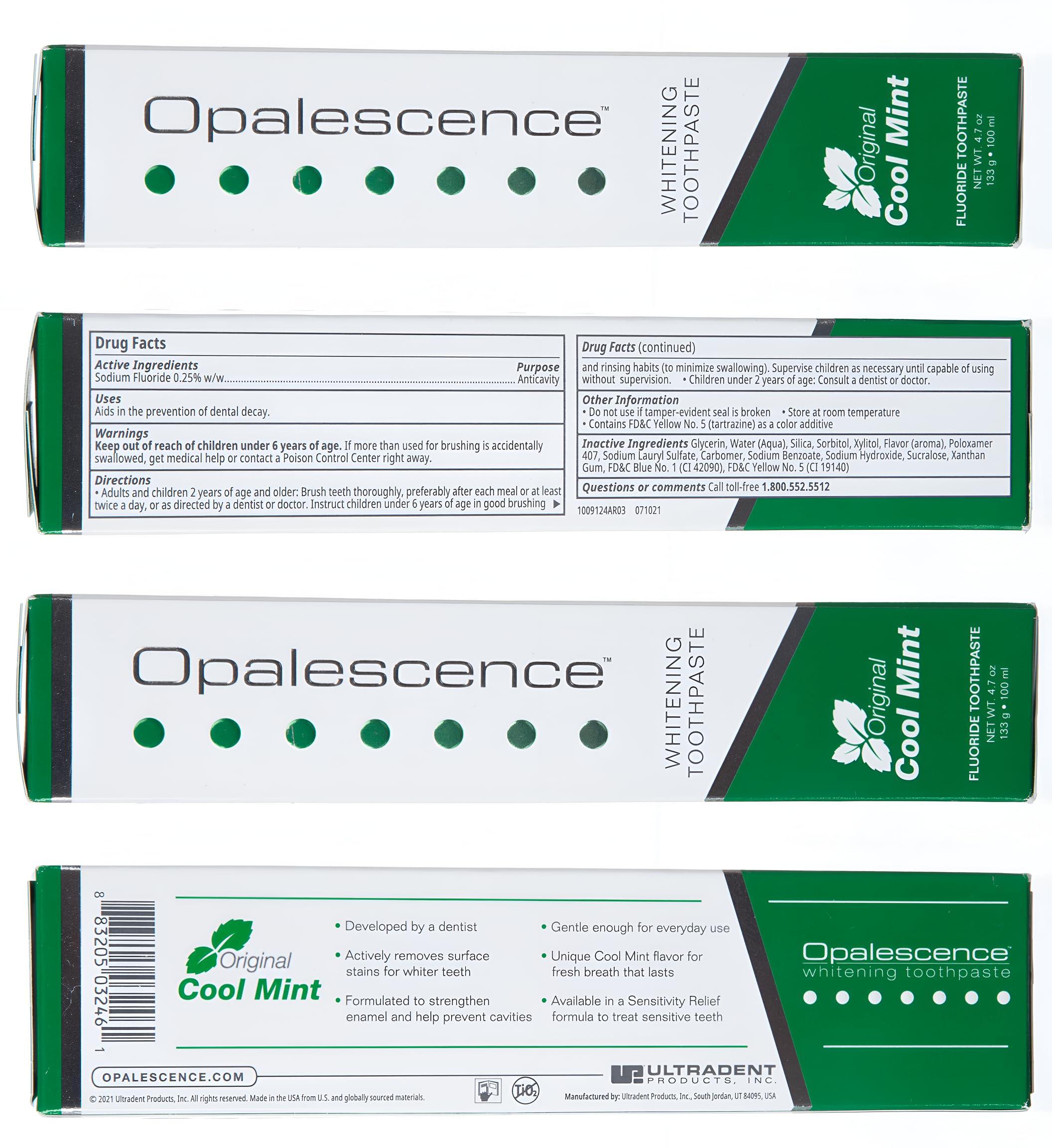 Opalescence Whitening Toothpaste Original Formula (Pack of 3) - Oral Care, Mint Flavor, Gluten Free - 4.7 Ounce - TP-5166-3 - Image 9