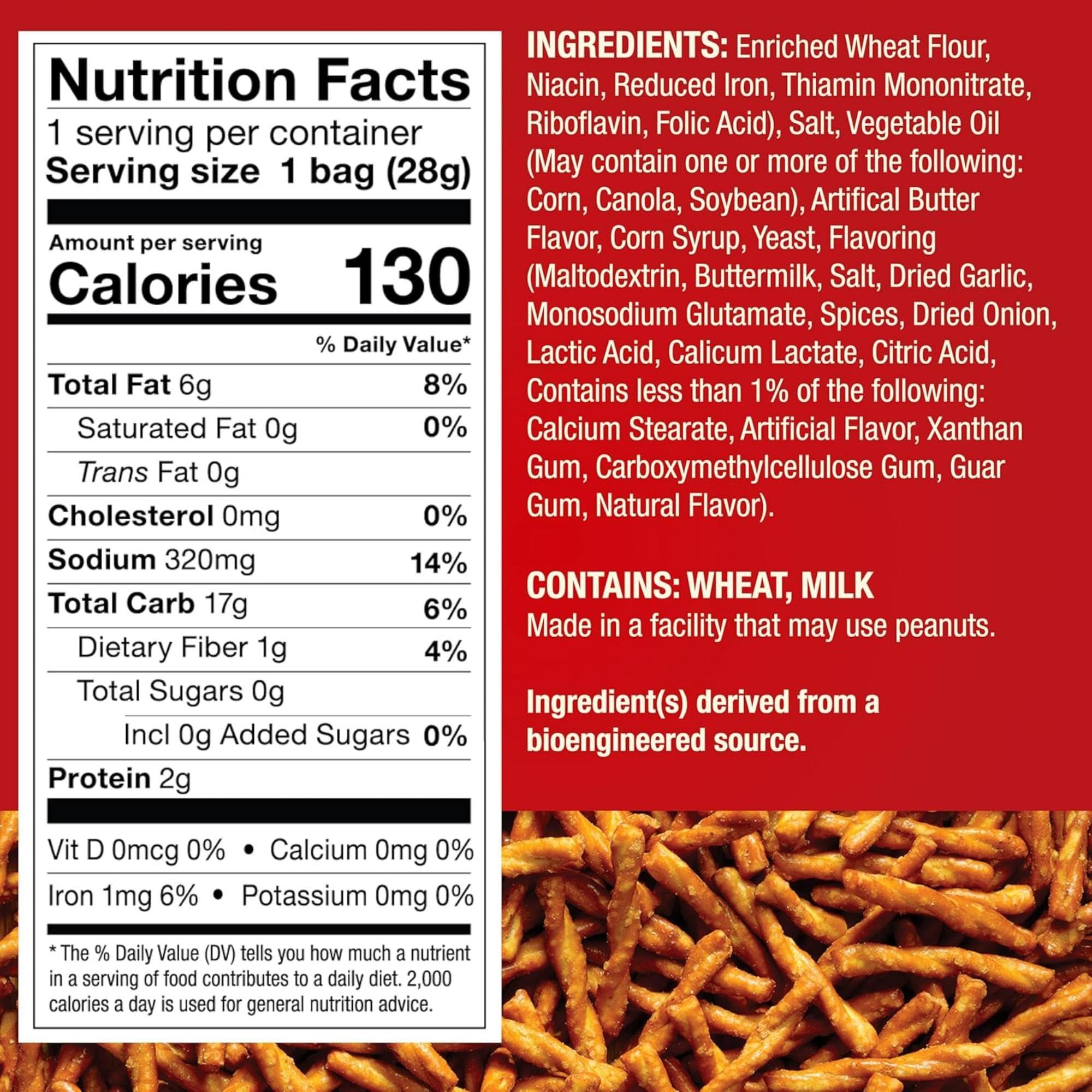Dot's Pretzels Original Seasoned Pretzel Twist Snack, 1oz Individually Sized Bag (10 Count) - Image 2