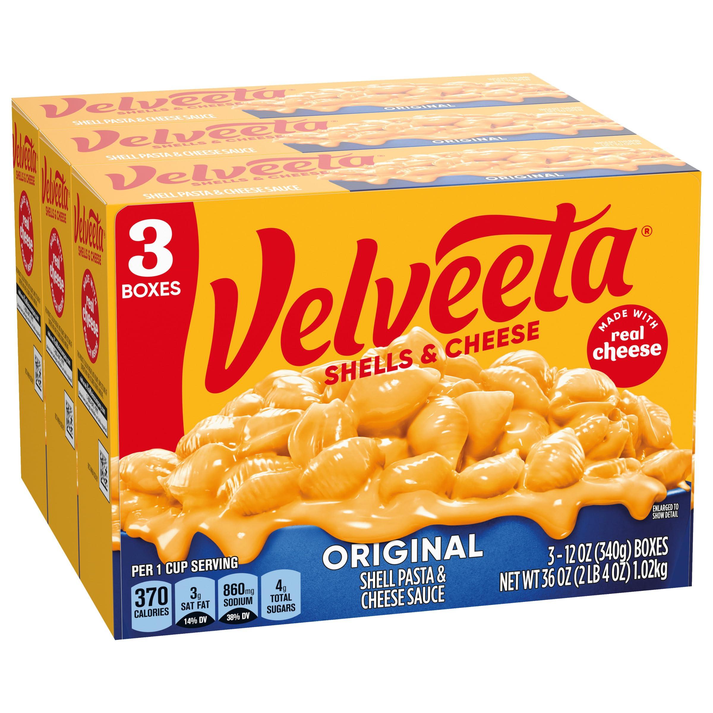Velveeta Shells & Cheese Original Shell Pasta & Cheese Sauce, 3 ct Pack, 12 oz Boxes - Image 9