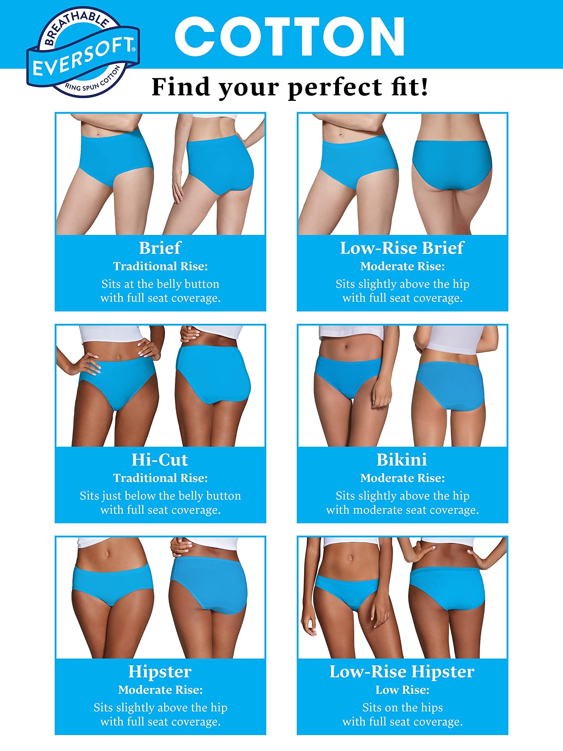 Fruit of the Loom Women's Eversoft Cotton Underwear Multipacks, Tag Free & Breathable, Available in Plus Size - Image 3