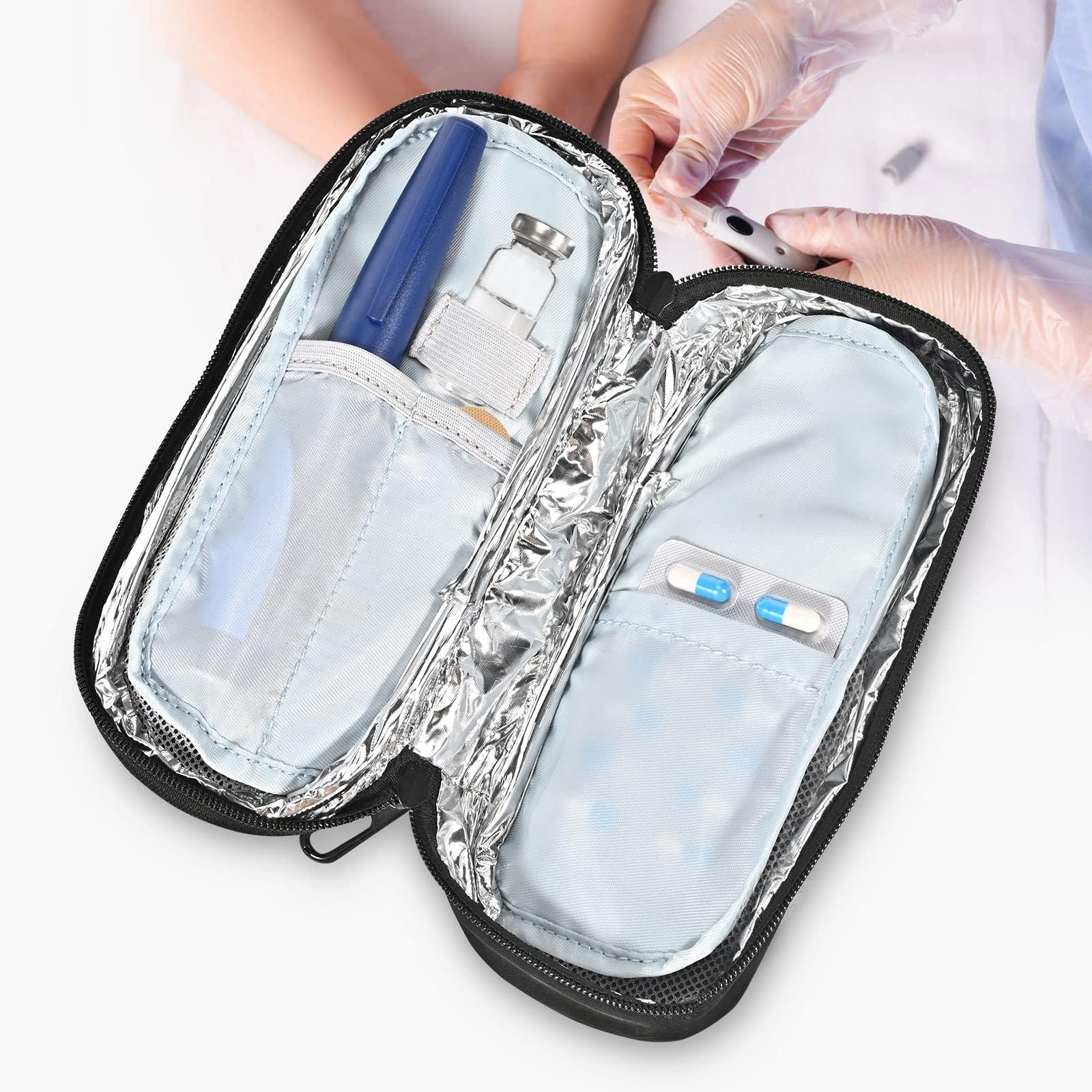Olaismln Insulin Cooler Travel Case, Diabetic Travel Bag for Insulin Pens, Small Insulated Medicine Carrying Case with 2 TSA Approved Ice Packs - Image 4