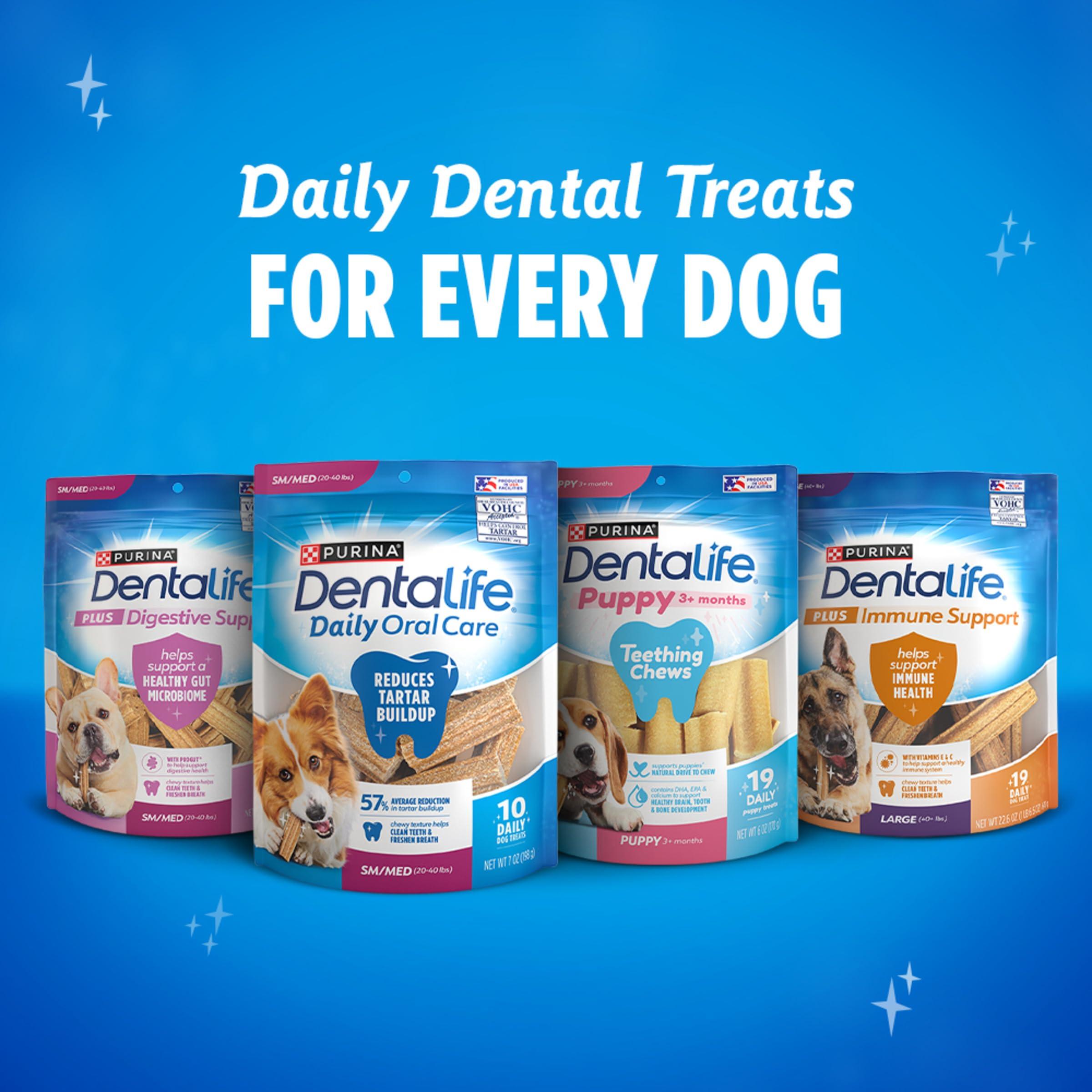DentaLife Daily Oral Care Dog Treats for Small and Medium Dogs, Chewy Dental Treat to Freshen Breath and Fight Tartar, Chicken Flavor, 28.5 oz., 40 Chews - 40 ct. Pouch - Image 8