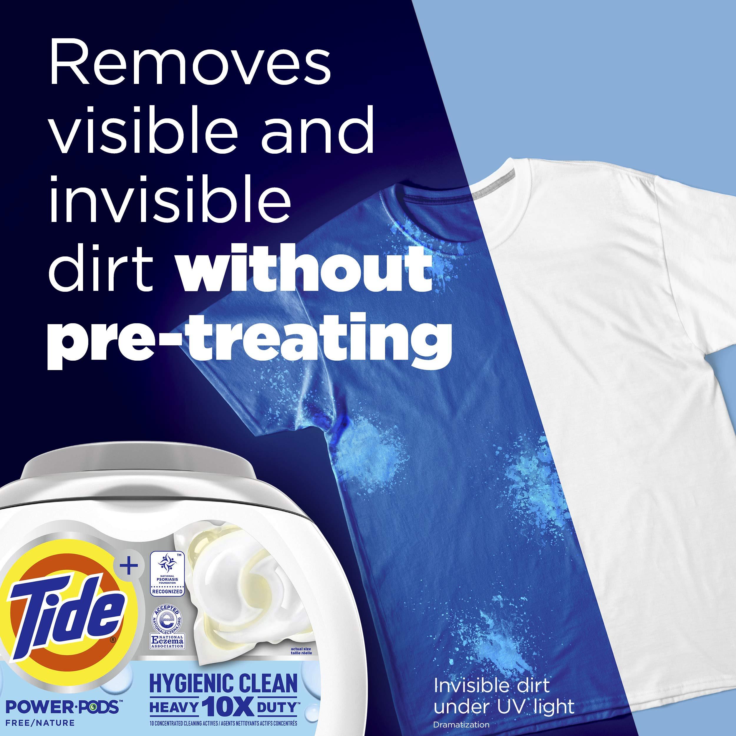 Tide Hygienic Clean Heavy Duty 10x Free Power PODS Laundry Detergent, 25 count, Unscented, For Visible and Invisible Dirt - Image 3