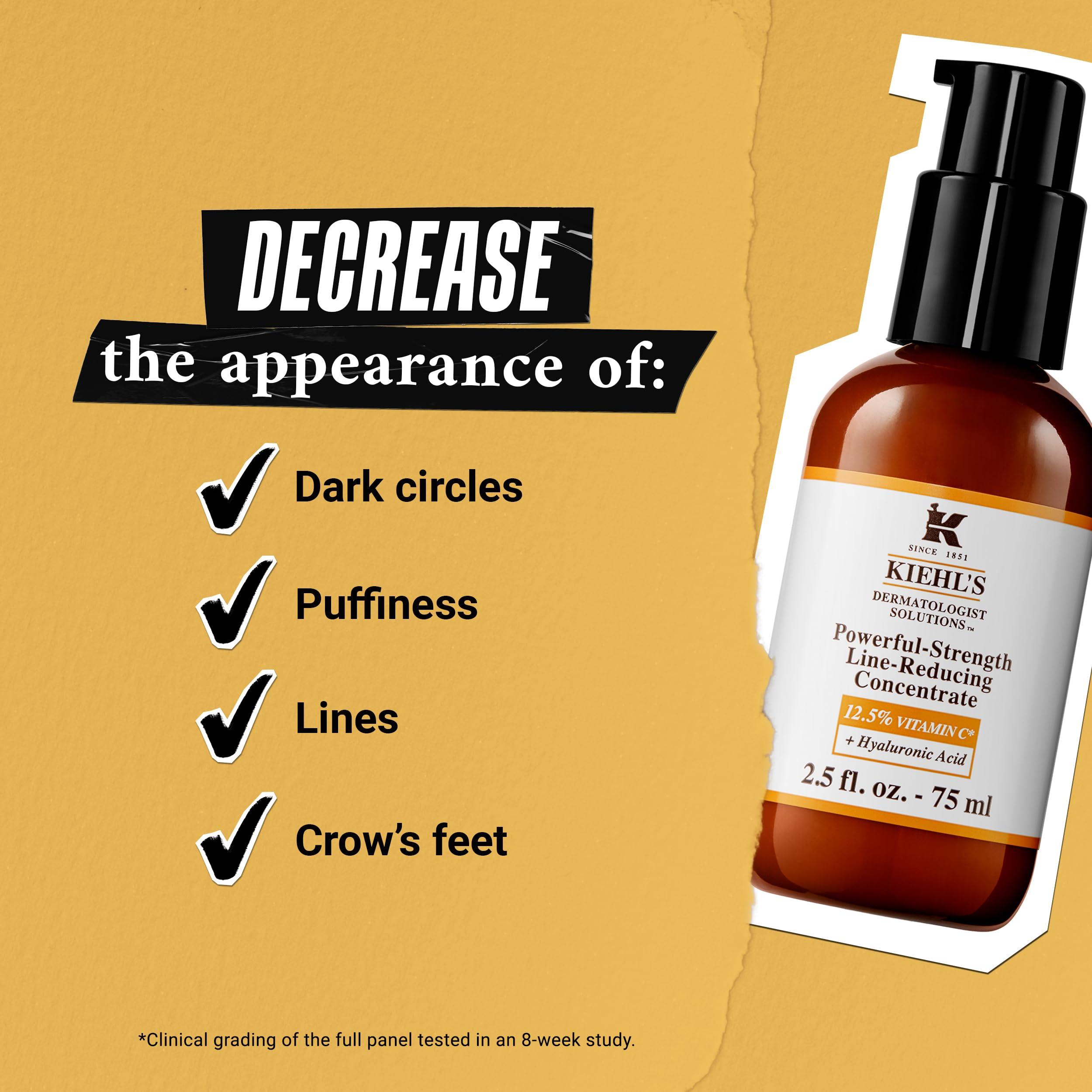 Kiehl's Powerful-Strength 12.5% Vitamin C Serum, Line-Reducing Concentrate for Face, Boosts Radiance & Firmness, Smooths & Plumps Skin, with Hyaluronic Acid, Dermatologist-Tested, Paraben-free - Image 4